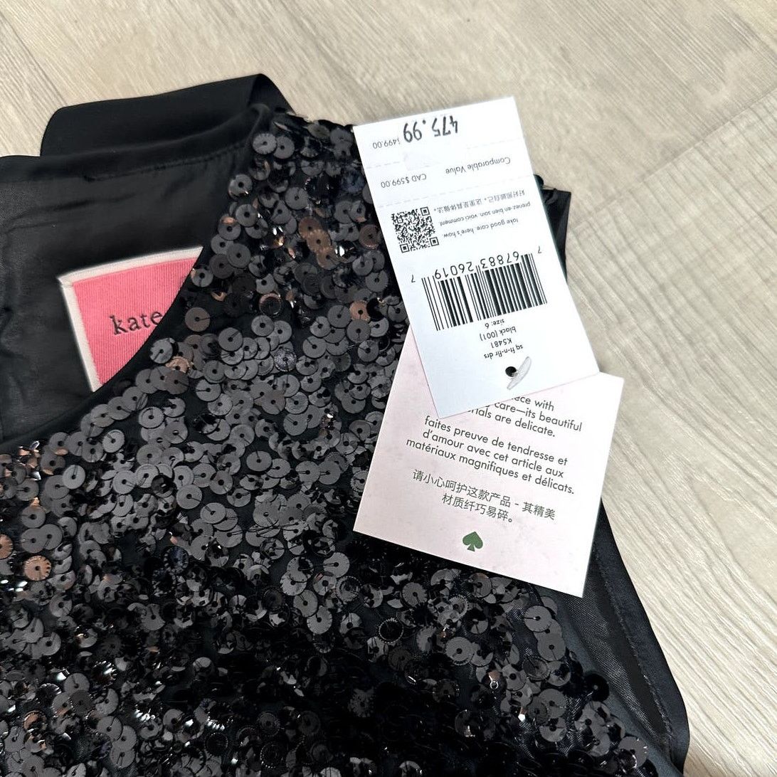Kate Spade Sequin Fit-and-flare Cocktail night out Dress 6 - ilac.rochib.com
