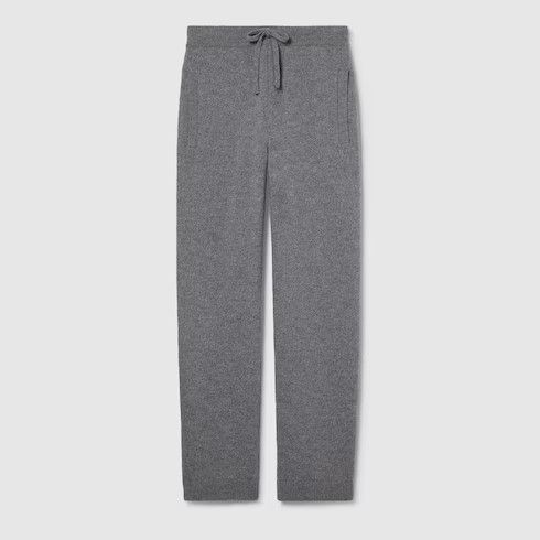 Gucci o1s1wg110925 Embroidered Wool Knit Jogging Trouser in Gray Size US 32 / EU 48 - 1 Preview