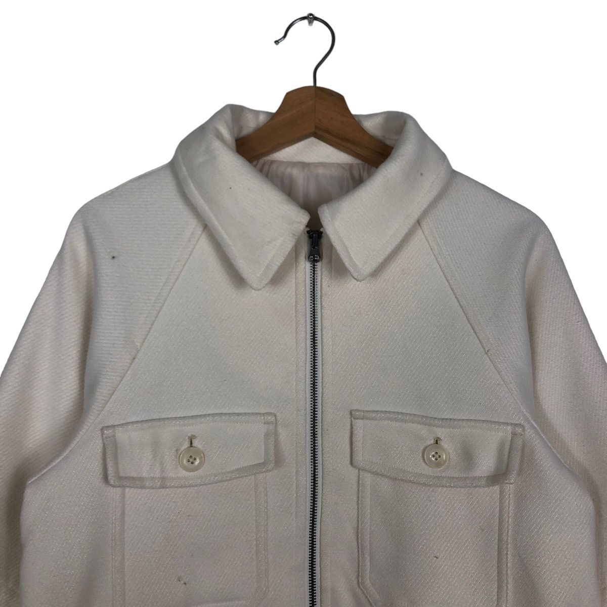 Japanese Brand 🔥Vintage Cropped Wool Jacket Cargo Gu Japan Issey Miyake Size US S / EU 44-46 / 1 - 3 Thumbnail