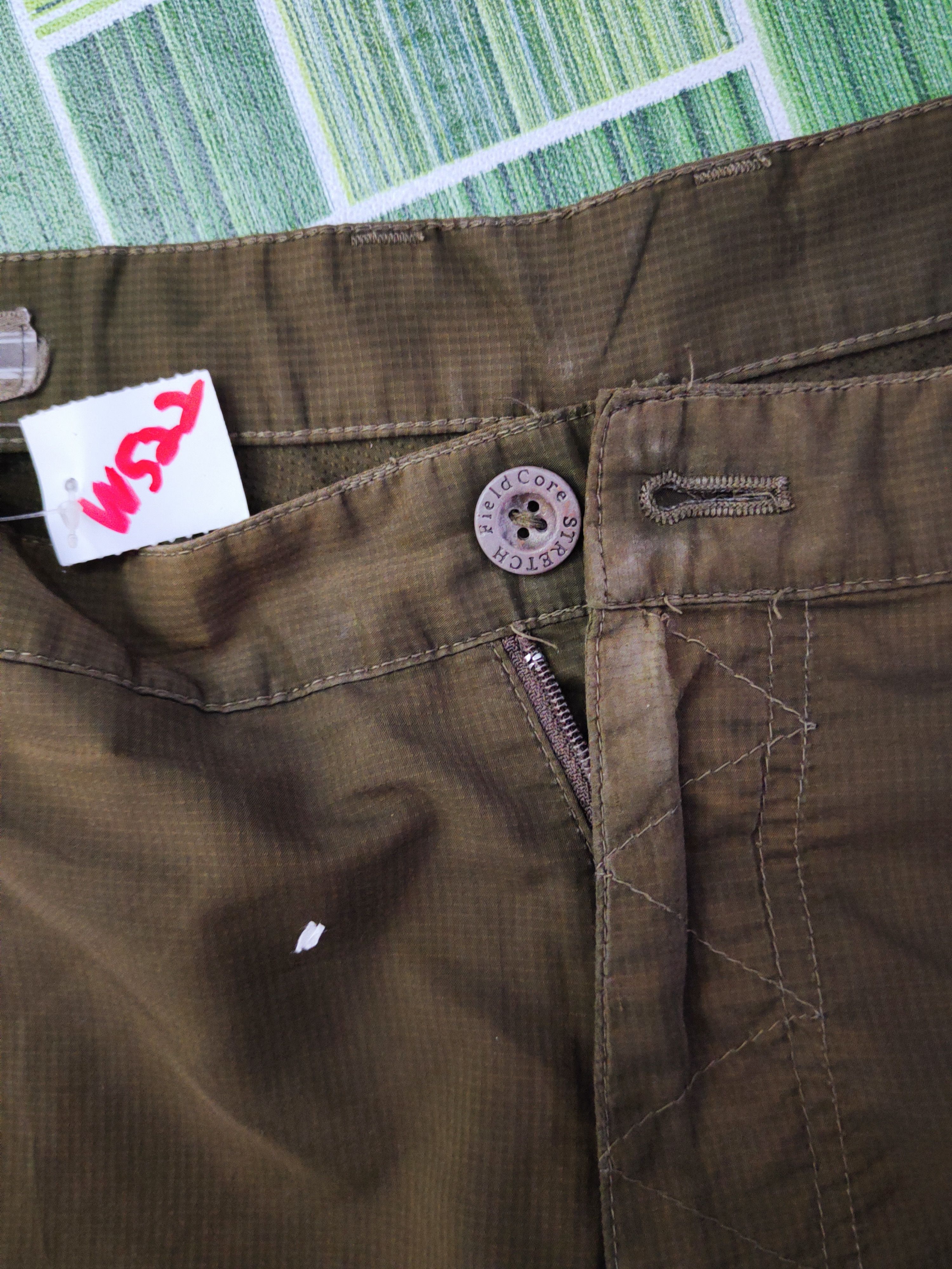 Japanese Brand FieldCore Olive Tactical Cargo hiking track Pants #W522 Size US 32 / EU 48 - 17 Thumbnail