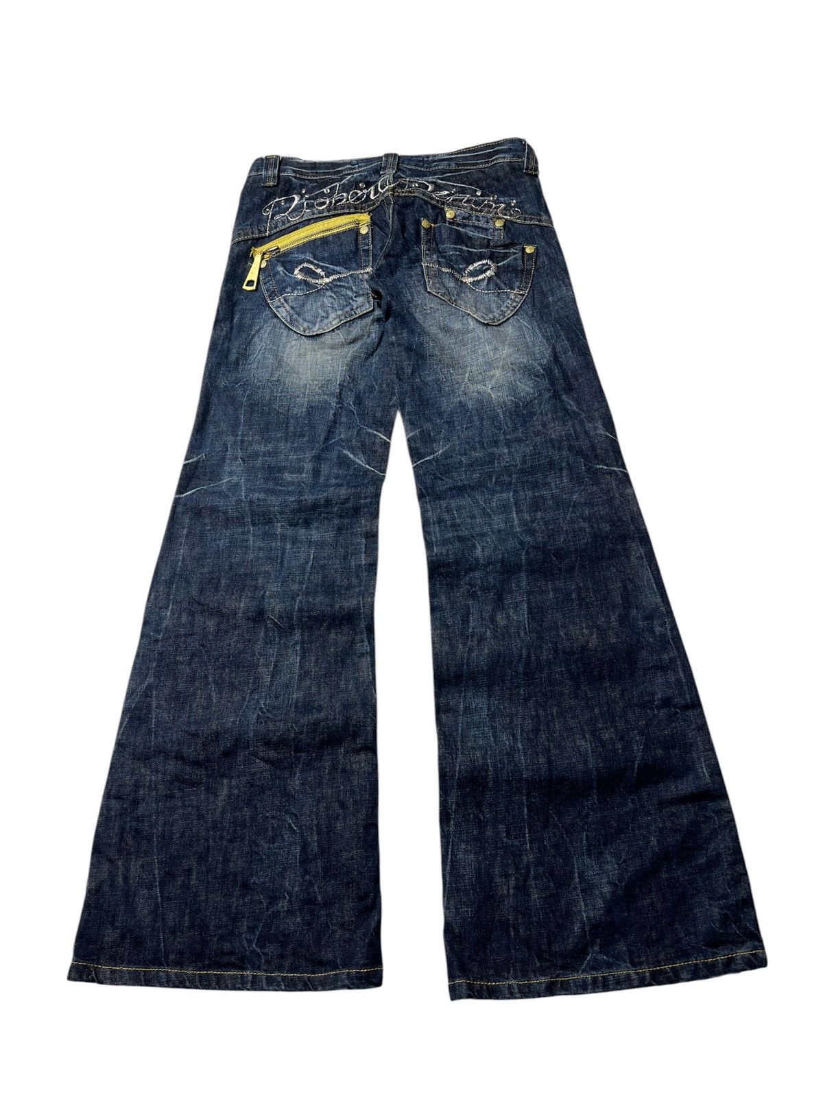 Japanese Brand Super Flared Y2k Semantic Jeans | Grailed