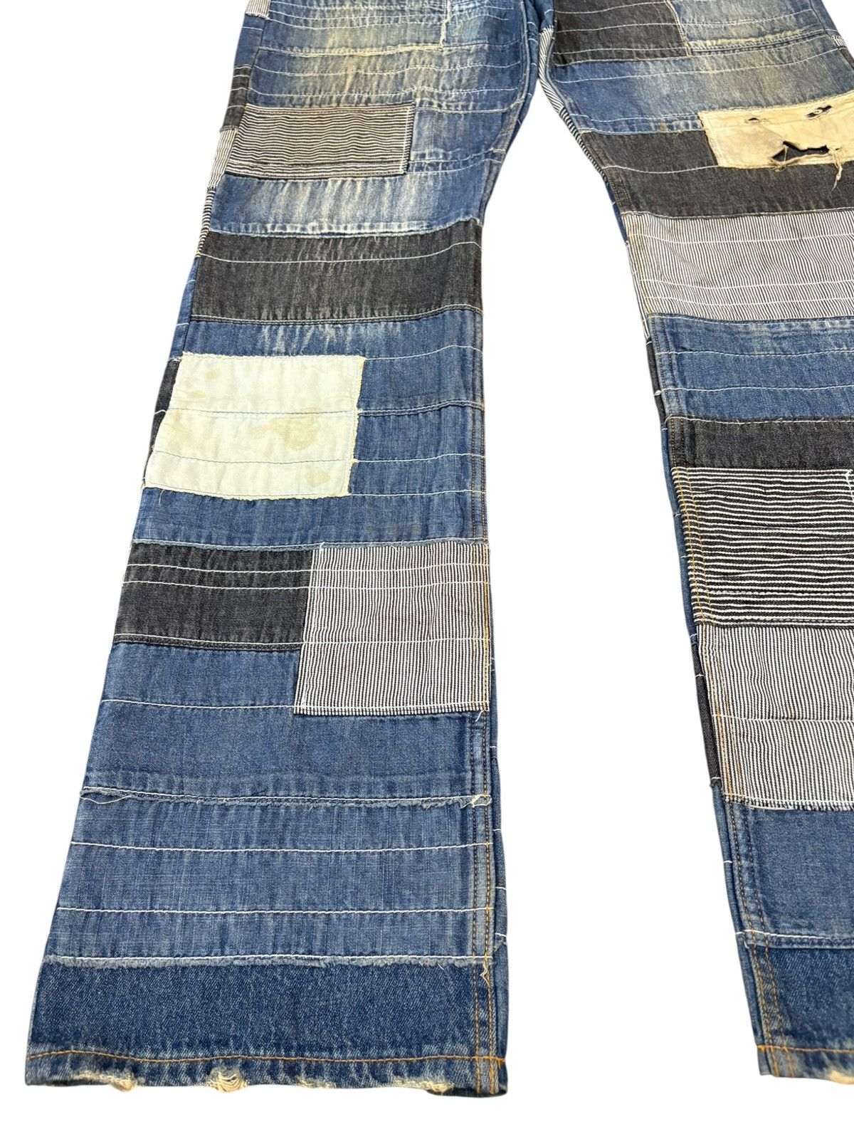 Japanese Brand Vintage Japanese Brand Patched Hagi Loose Baggy Jeans Size US 40 / EU 56 - 6 Thumbnail