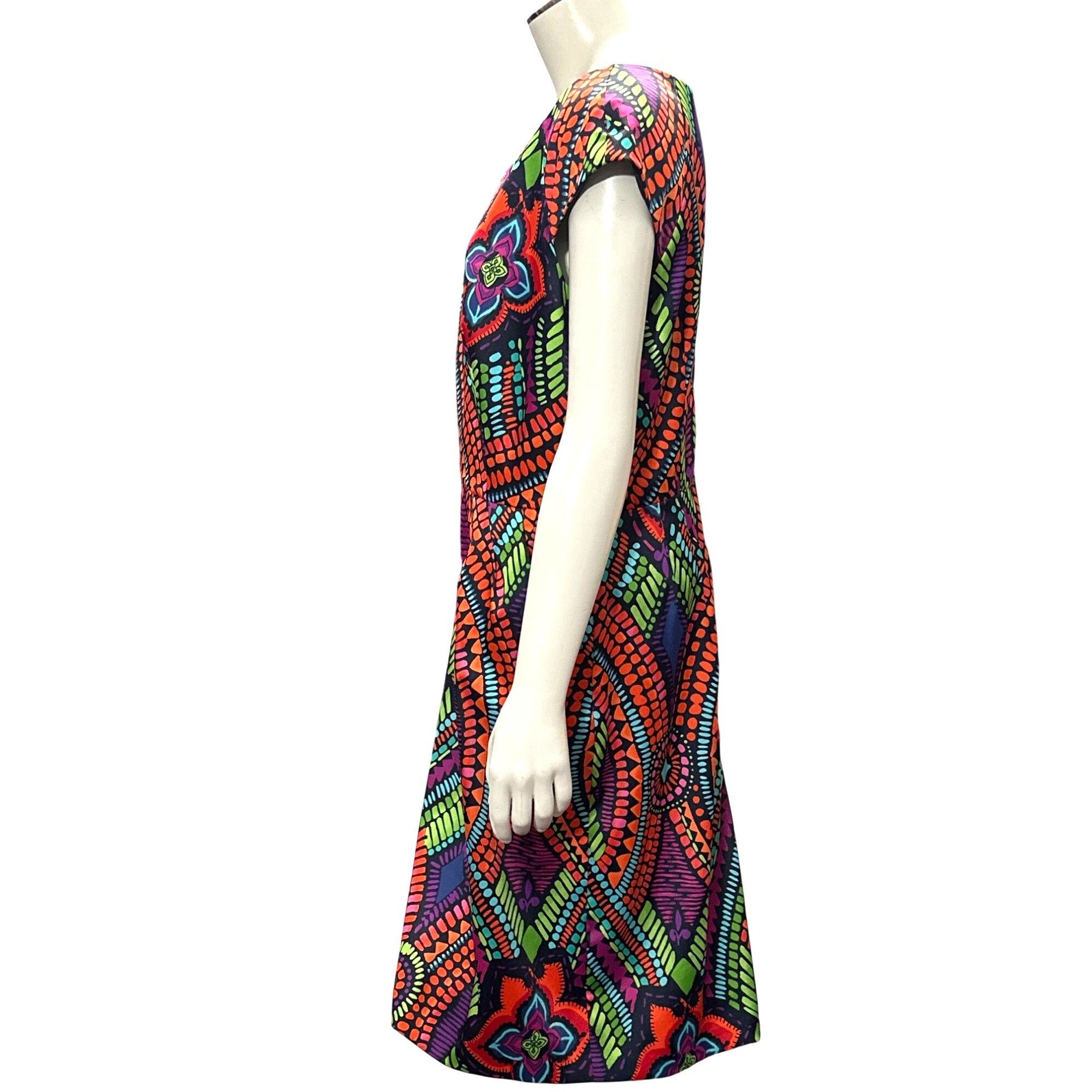 Other AGB Dress Multicolor Geometric Tribal Print Sheath Dress Siz Size M / US 6-8 / IT 42-44 - 4 Thumbnail