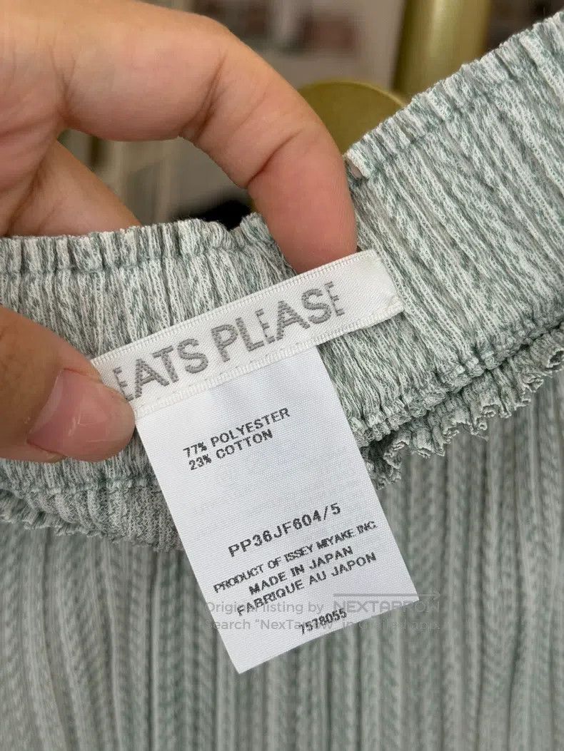 Issey Miyake Issey Miyake size:5 Light Green Straight - Leg Wide - Leg Size 31" - 3 Thumbnail
