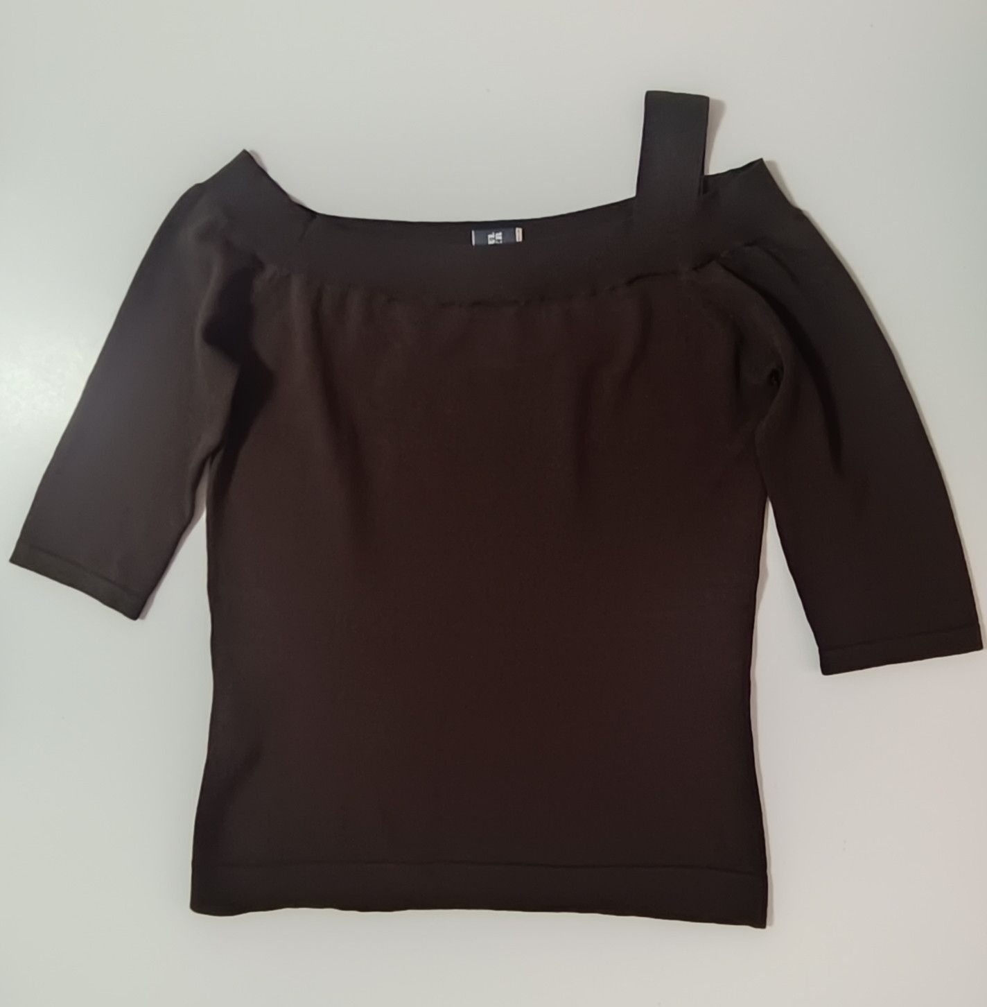 Jean Paul Gaultier Chocolate brown top with yellow and red rhinestones Size S / US 4 / IT 40 - 5 Thumbnail