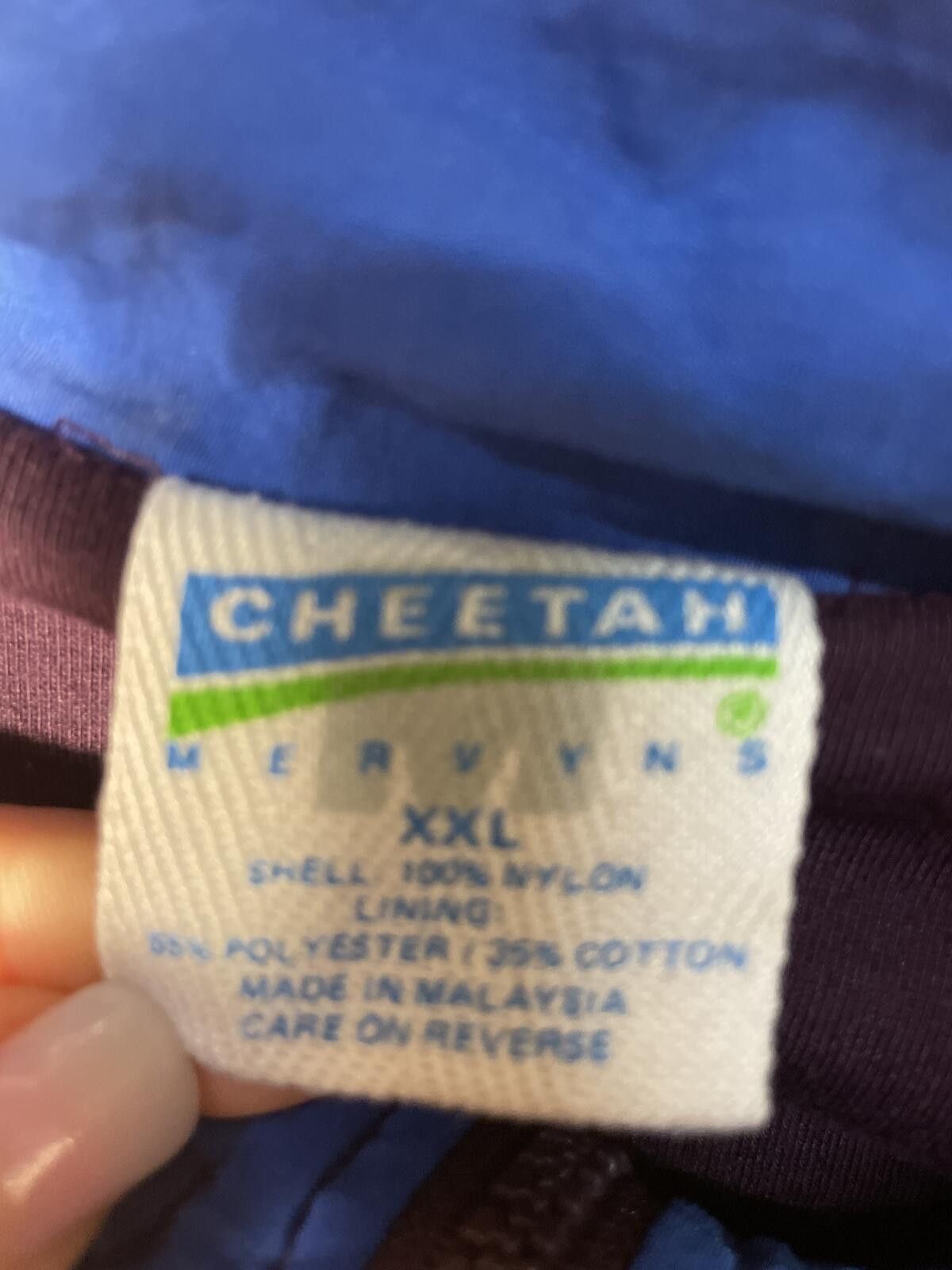 Other Cheetah Mervyns Jacket Mens XXL Purple Blue Nylon VTG Retro Size US XXL / EU 58 / 5 - 2 Thumbnail