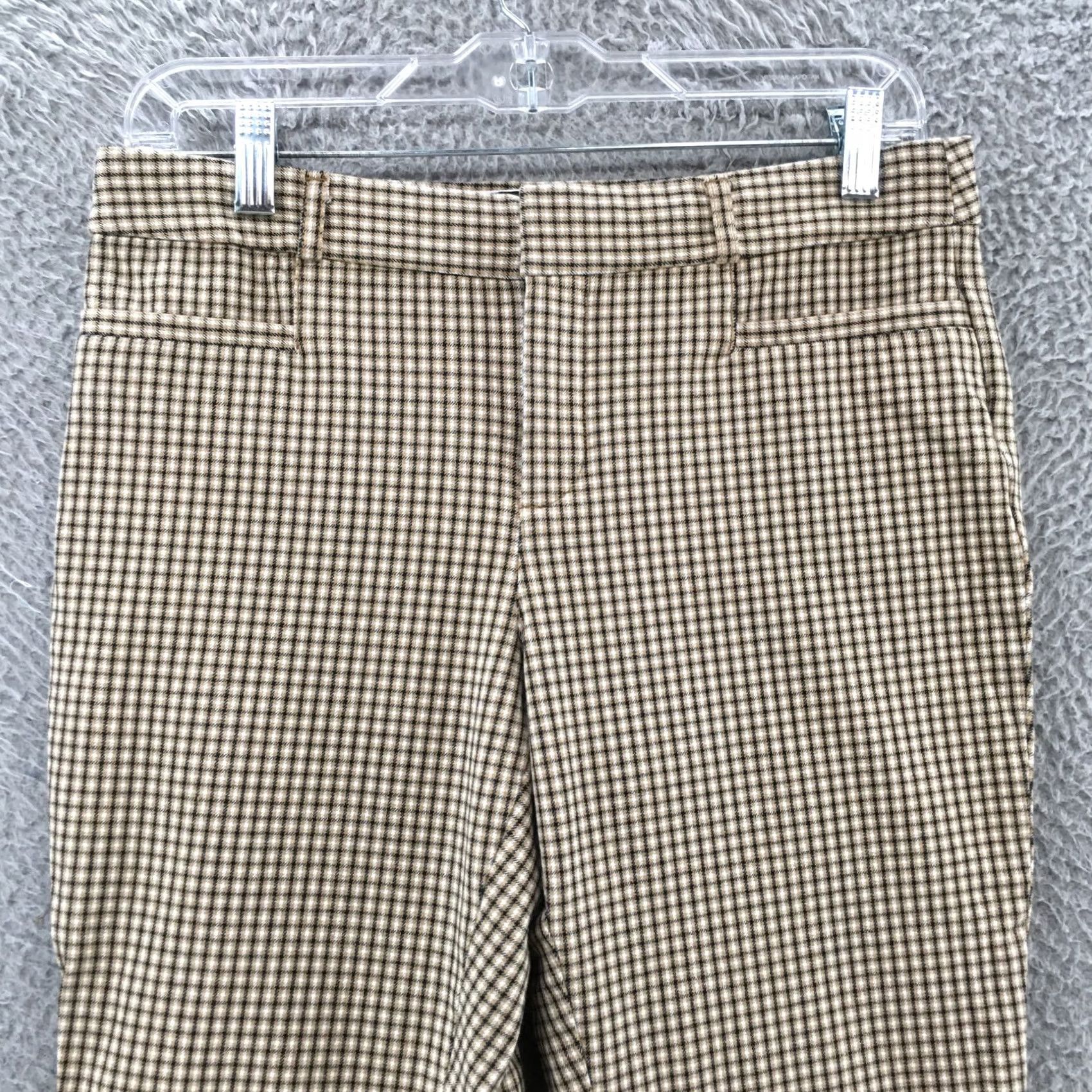Banana Republic Banana Republic Dress Pants Shirt? Actually Pants Womens 6 Brown Plaid Zip Fly Trouser Dress Pants Banana Republic Women 6 Brown Plaid Zip Fly Size 28" / US 6 / IT 42 - 2 Thumbnail