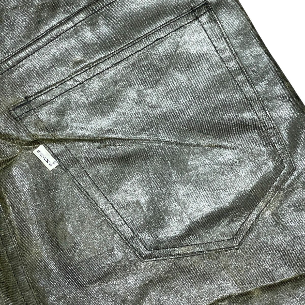Beams Japan Vtg Beams Japan Super High Rise Straight Vinyl Fabric Pants Size US 31 - 13 Thumbnail