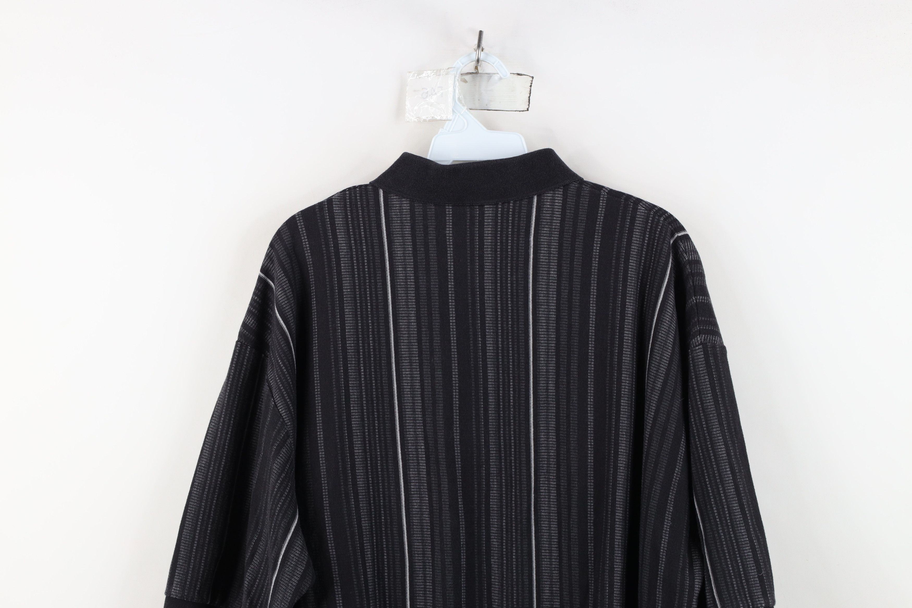 Vintage Vintage 90s Streetwear Collared Pullover Polo Shirt Black Size US XL / EU 56 / 4 - 11 Thumbnail