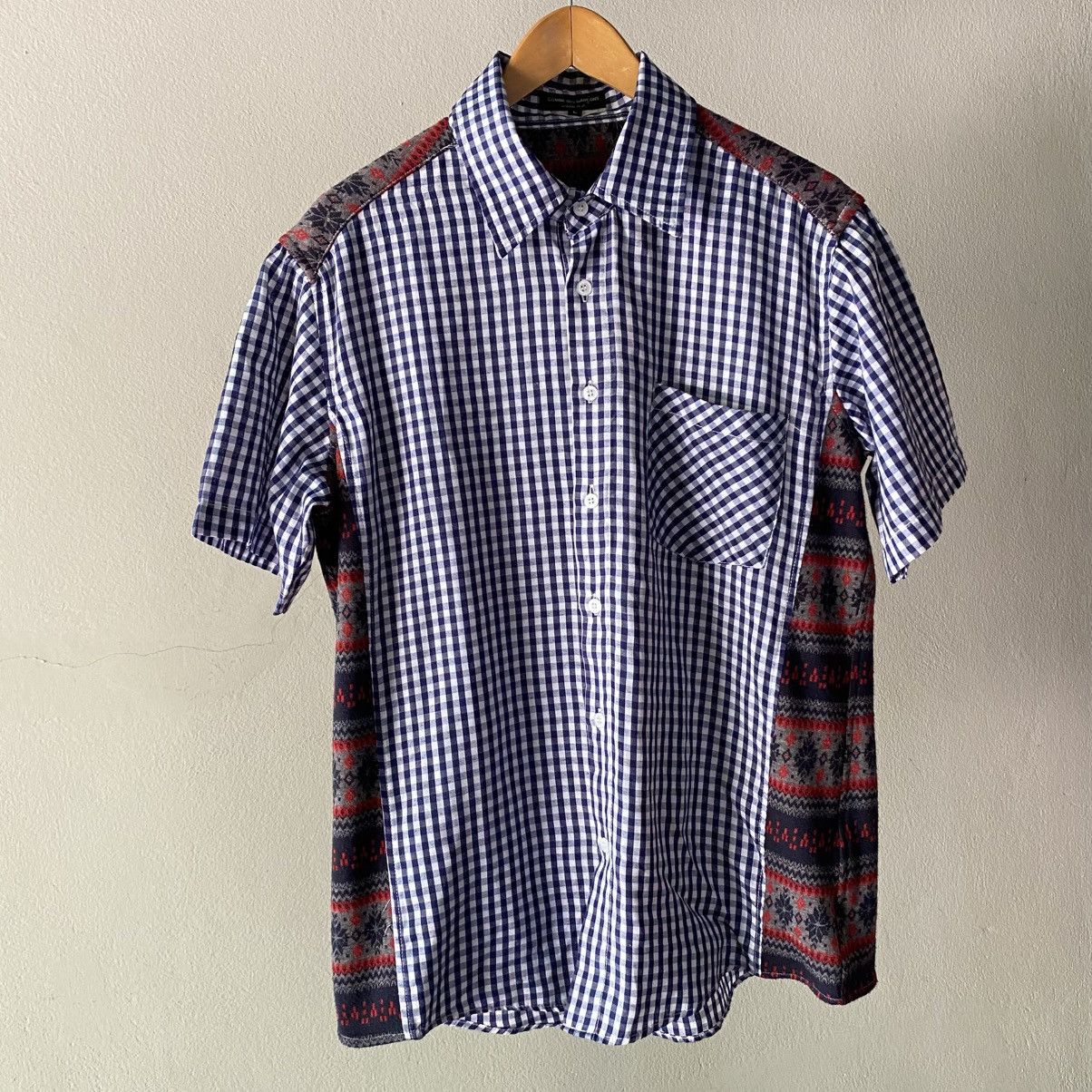 Comme des Garcons × Comme des Garcons Homme Plus COMME des GARCONS Patchwork Checkered Fusion Shirt Size US L / EU 52-54 / 3 - 1 Thumbnail