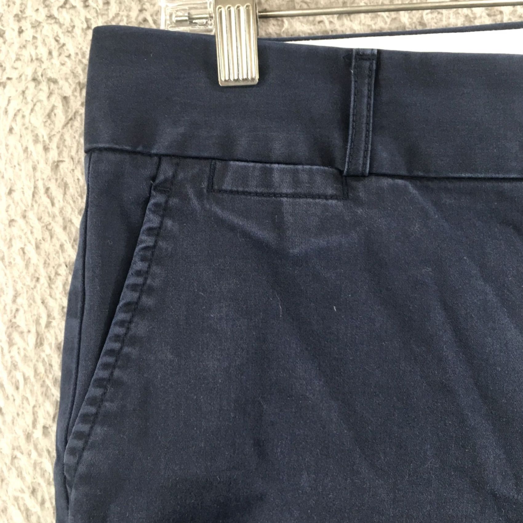 Banana Republic Banana Republic Chino Pants Womens Petite 8 Blue Mid Rise Stretch Size 30" / US 8 / IT 44 - 4 Thumbnail