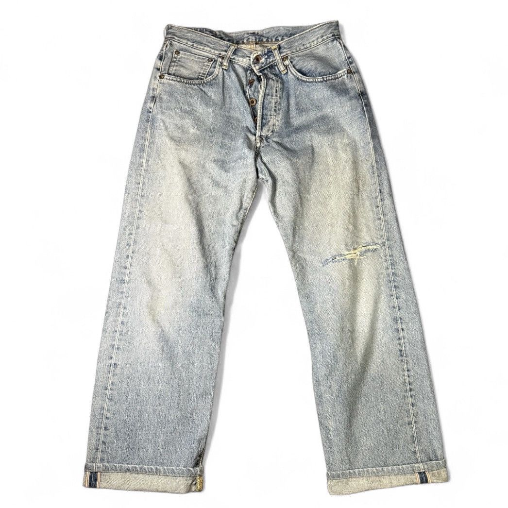 Edwin Vintage 90s Selvedge Edwin 505xx Distressed Light Wash Denim Size US 32 / EU 48 - 2 Thumbnail