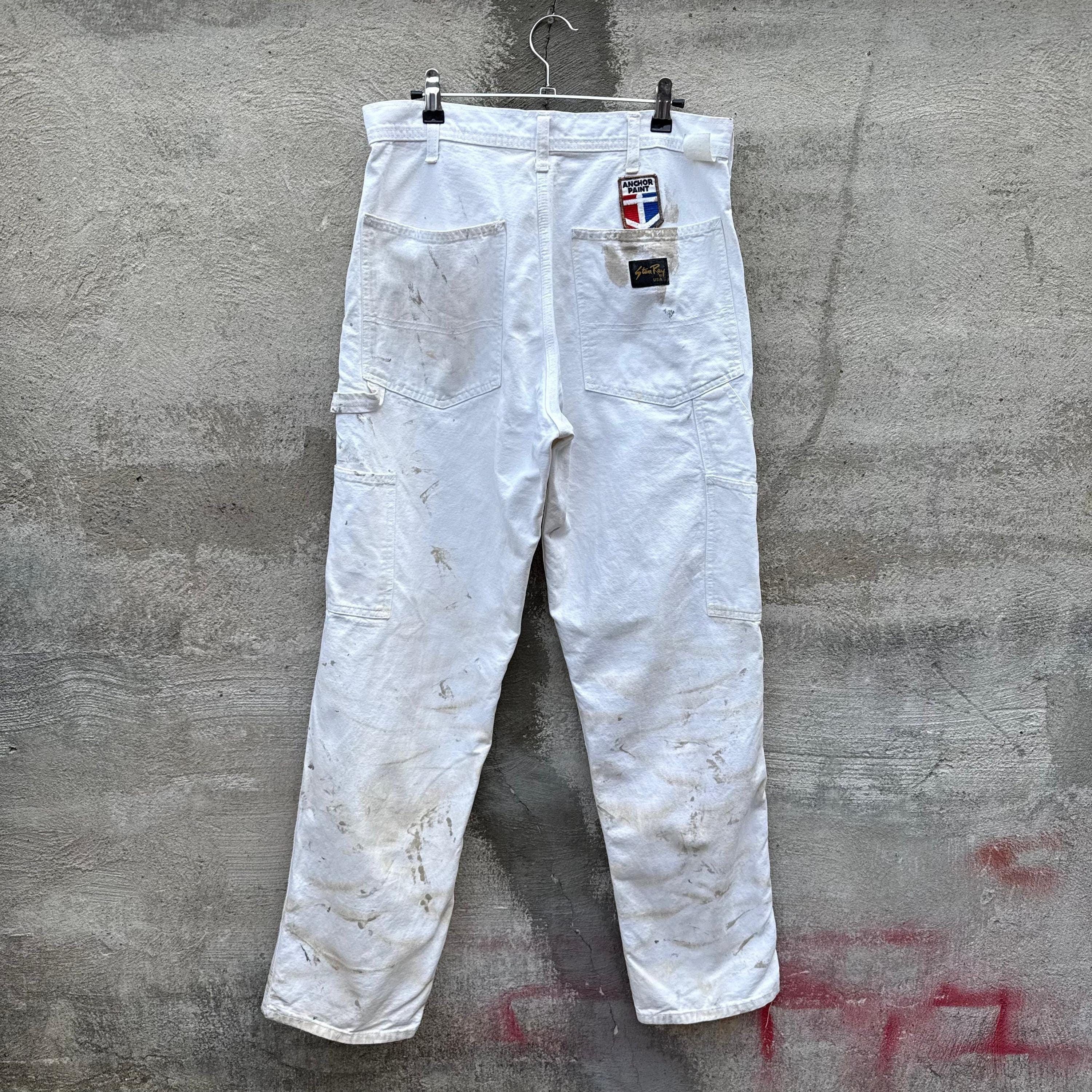 80's Stan Ray Painter White Paint Splatter Pants