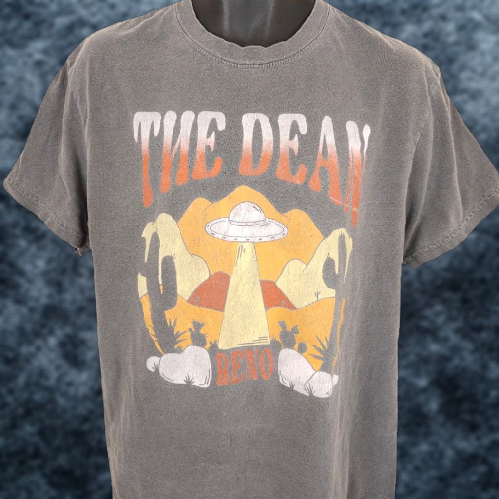 Comfort Colors Reno UFO T Shirt Mens Large Gray Alien Spaceship The Dean Desert Comfort Colors Size US L / EU 52-54 / 3 - 1 Thumbnail