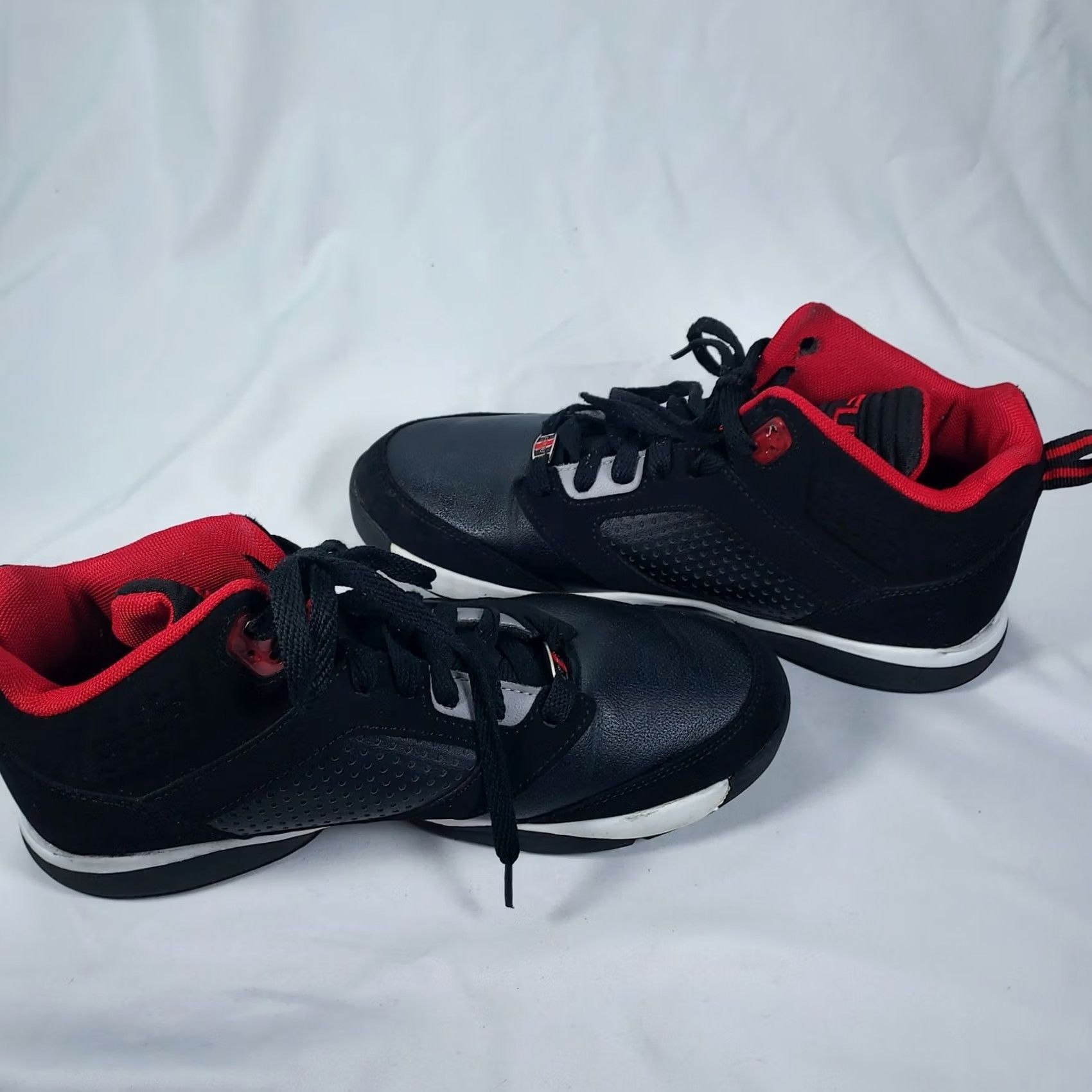Fubu FUBU Men Black Red High Top Basketball Shoes Sneakers Synthetic Leather Upper Rubber Outsole M 8.5 Athletic Casual Activewear Mens Size US M / EU 48-50 / 2 - 7 Thumbnail