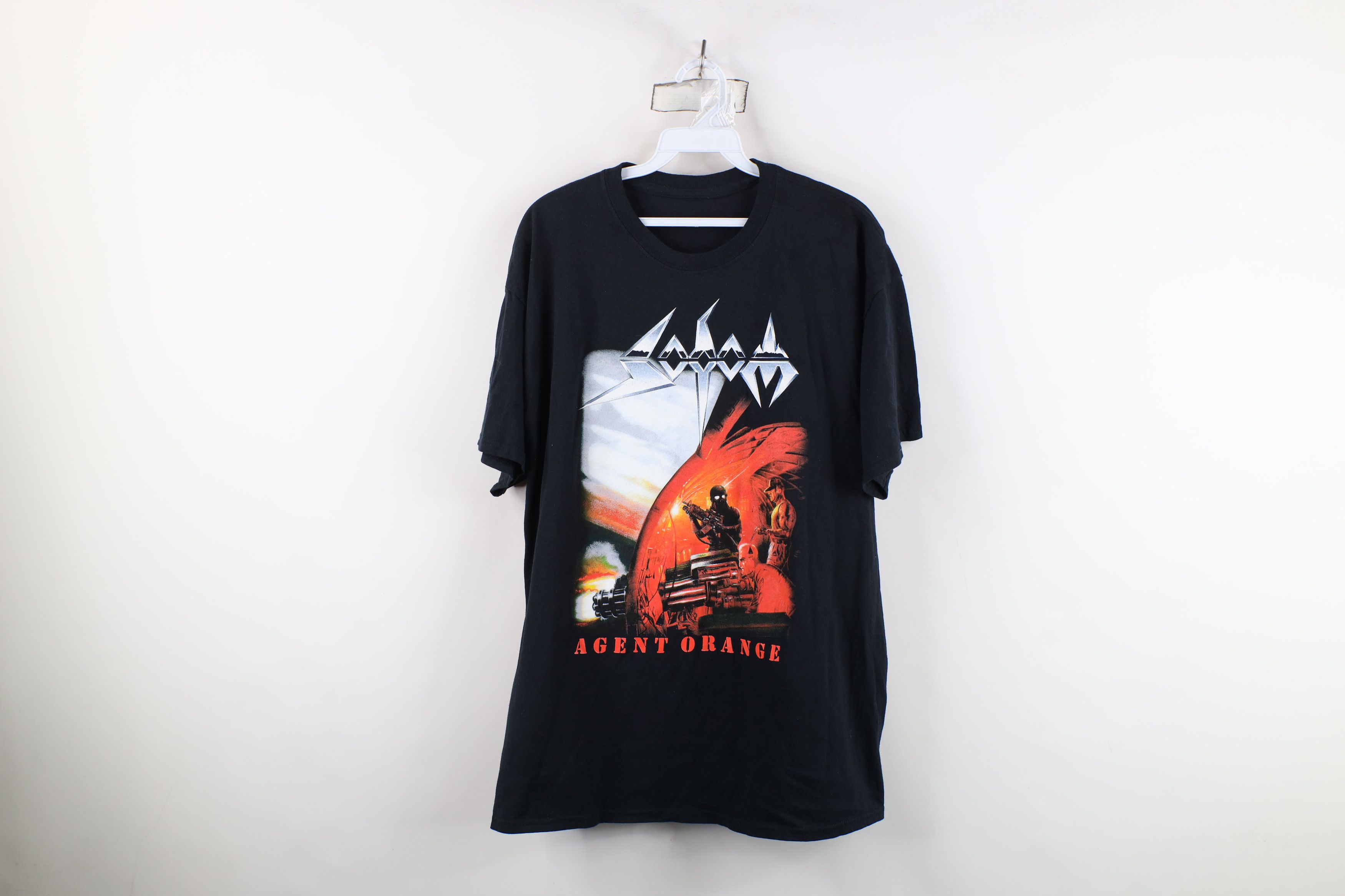 Vintage Retro Y2K Spell Agent Orange Sodom Band Short Sleeve T-Shirt Size US XL / EU 56 / 4 - 1 Thumbnail