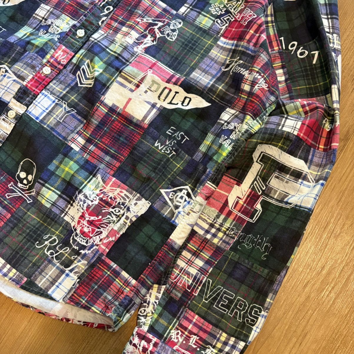 Polo Ralph Lauren Polo Ralph Lauren Class of '67 RL Tigers Patchworks Shirt Size US XL / EU 56 / 4 - 7 Thumbnail