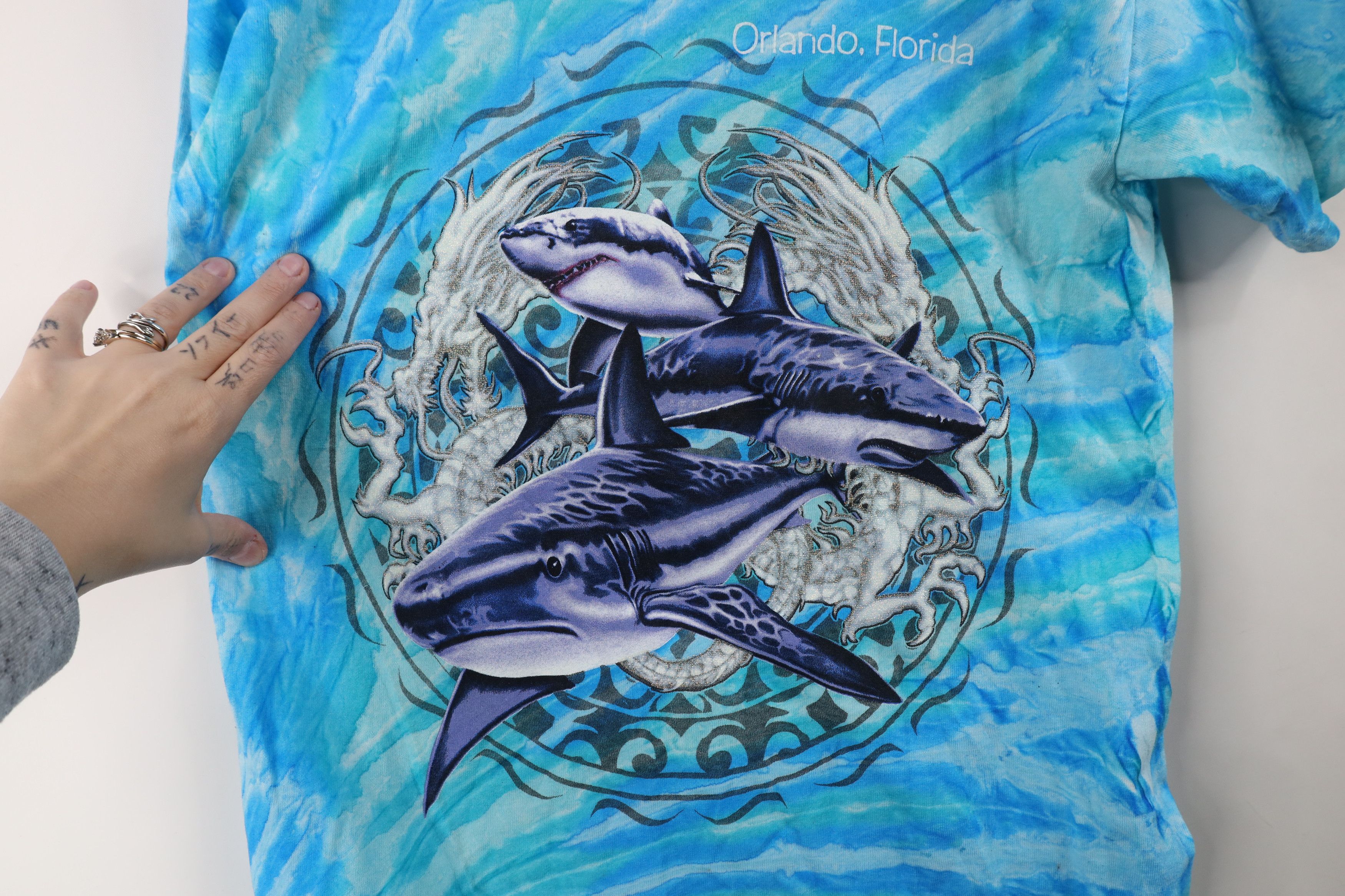 Vintage Vintage Y2K Streetwear Dragon Shark Florida T-Shirt Blue Size US S / EU 44-46 / 1 - 6 Thumbnail