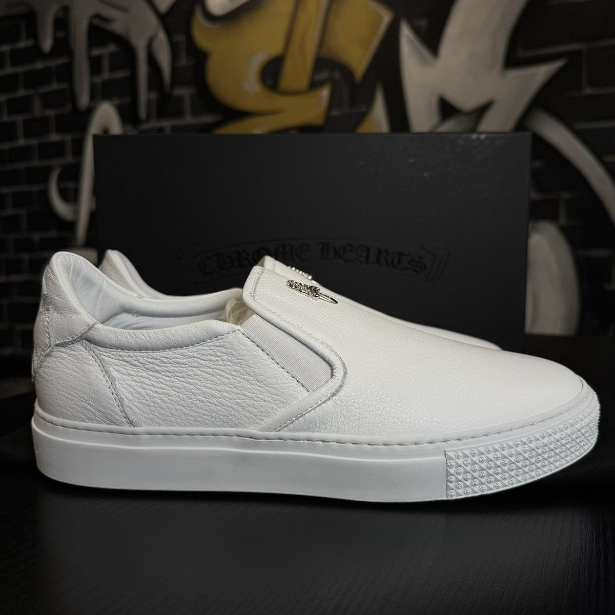 Chrome Hearts Chrome Hearts Dagger Slip On White Leather Size US 8 / EU 41 - 5 Thumbnail