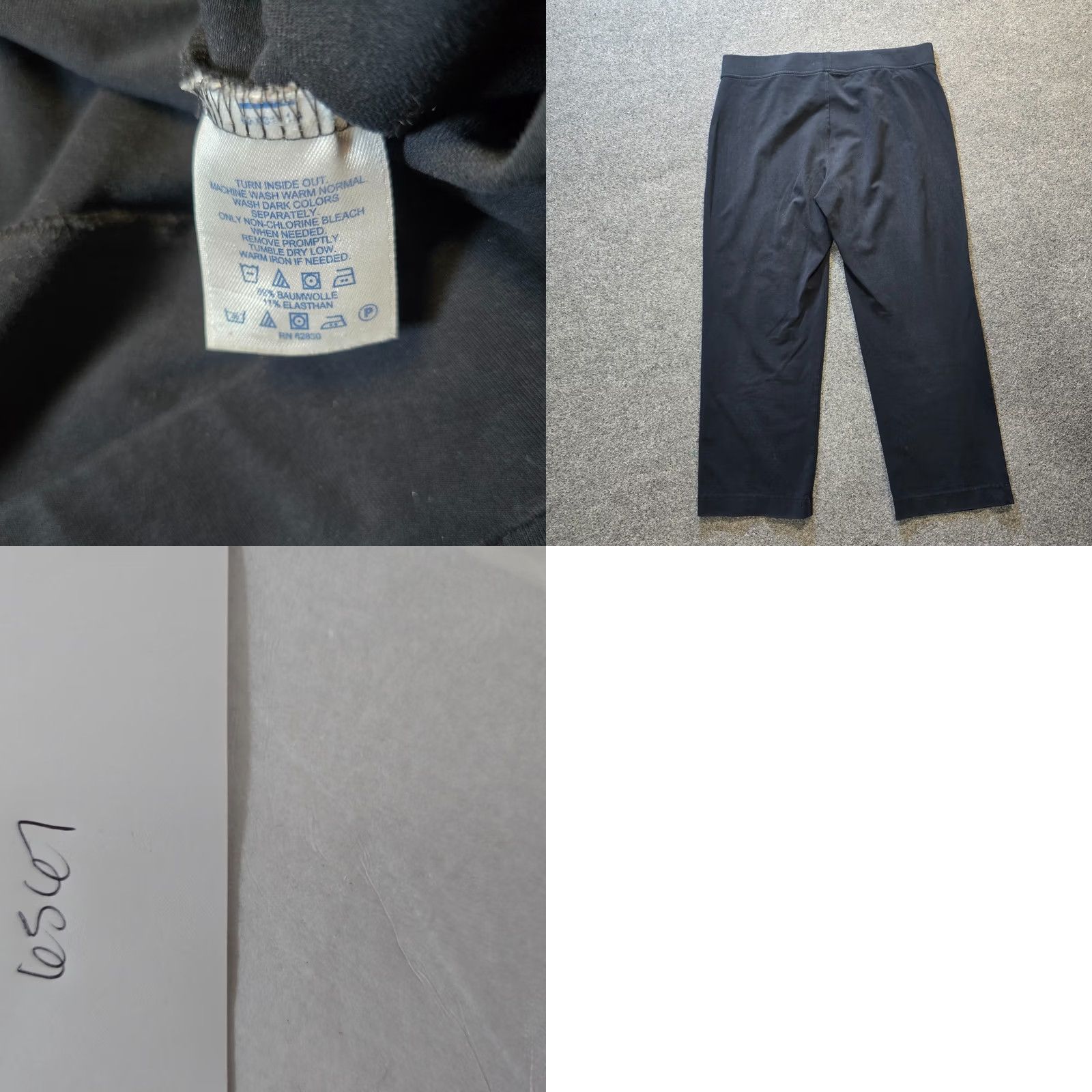 Lands' End Lands' End Pants Womens XL Petite Black Ponte Slim Leg Straight Pull On Capsule Size 40" / US 18 - 8 Thumbnail