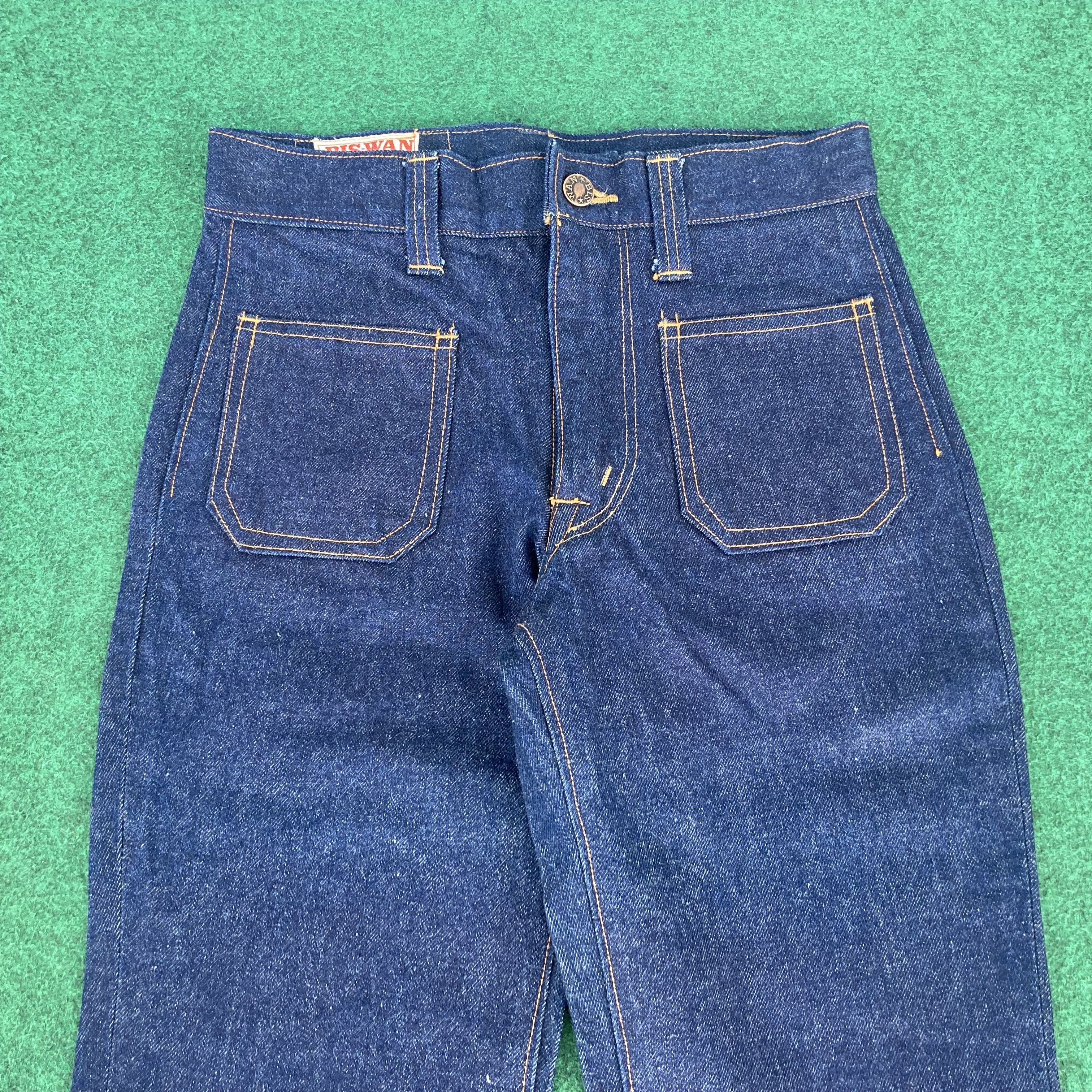 Vintage Vtg Bis Wan Blue Denim Super Flared 90s Sz 26 Bootcut Jeans Size US 26 / EU 42 - 3 Thumbnail