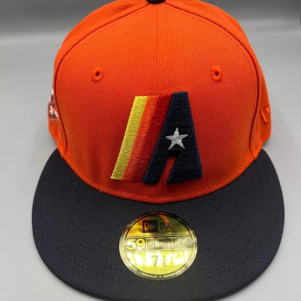 New Era Houston Astros Hat Men 7 3/8 59Fifty New Era Fitted Cap New Size ONE SIZE - 2 Thumbnail