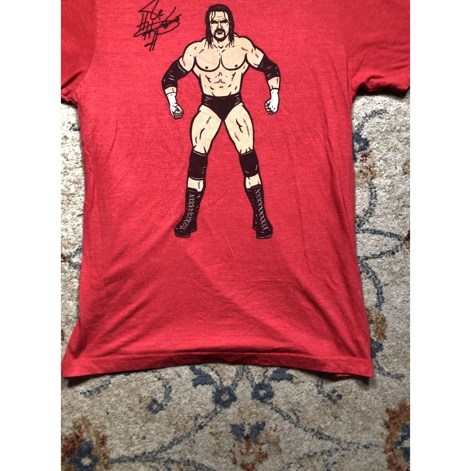 Vintage Homage Shirt Mens Large Red Wrestler Graphic Autograph Tee Soft Tri Blend Size US L / EU 52-54 / 3 - 5 Thumbnail