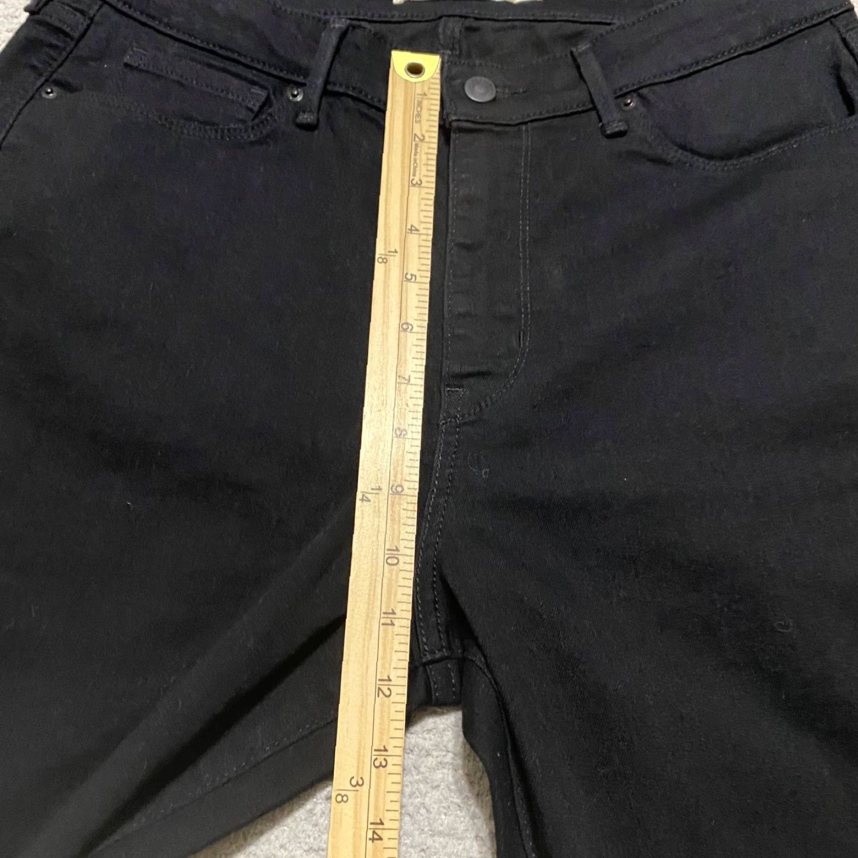 Levi's Levi's Jeans Womens 14 Black Dark Wash High Rise Skinny Denim Stretch Modern 90s? (if 90s not in original) Size 36" / US 14 / IT 50 - 7 Thumbnail