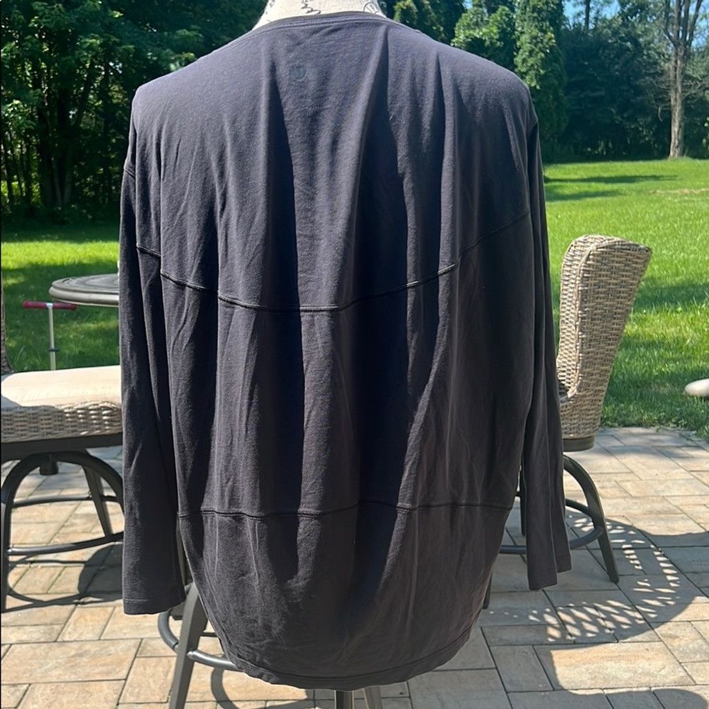 Lululemon Lululemon Athletica Black Relaxed Long Sleeve T-Shirt Size S / US 4 / IT 40 - 3 Thumbnail