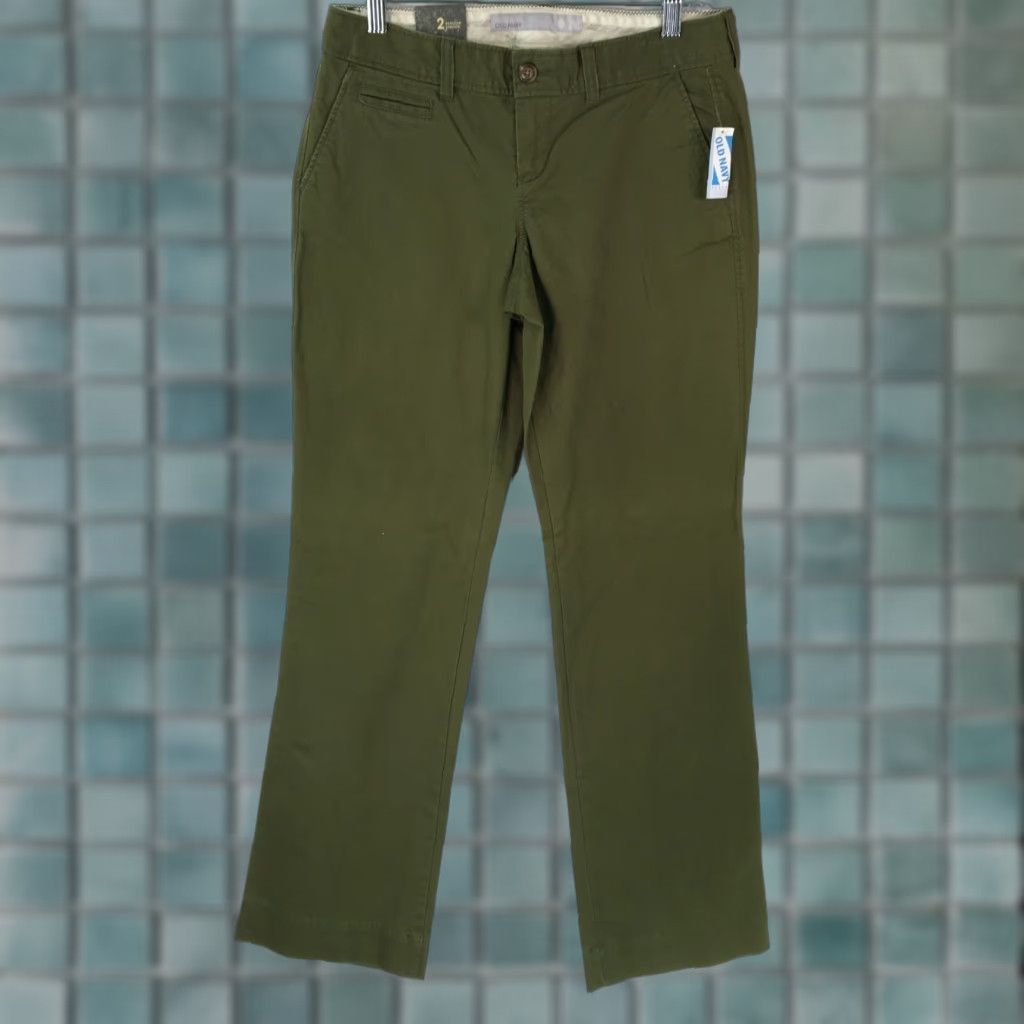 Old Navy Old Navy Womens Casual Regular Flat Front Straight Forest Green Jeans Size 2 Size 26" / US 2 / IT 38 - 1 Thumbnail
