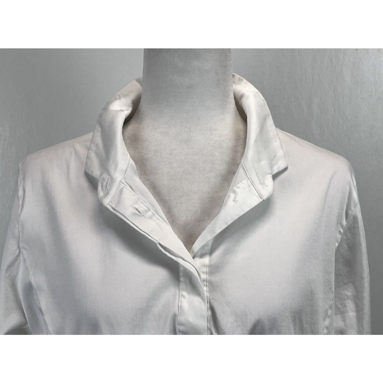 Soft Surroundings Soft Surroundings Cotton Tunic Blouse White Medium Women Size L / US 10 / IT 46 - 6 Thumbnail