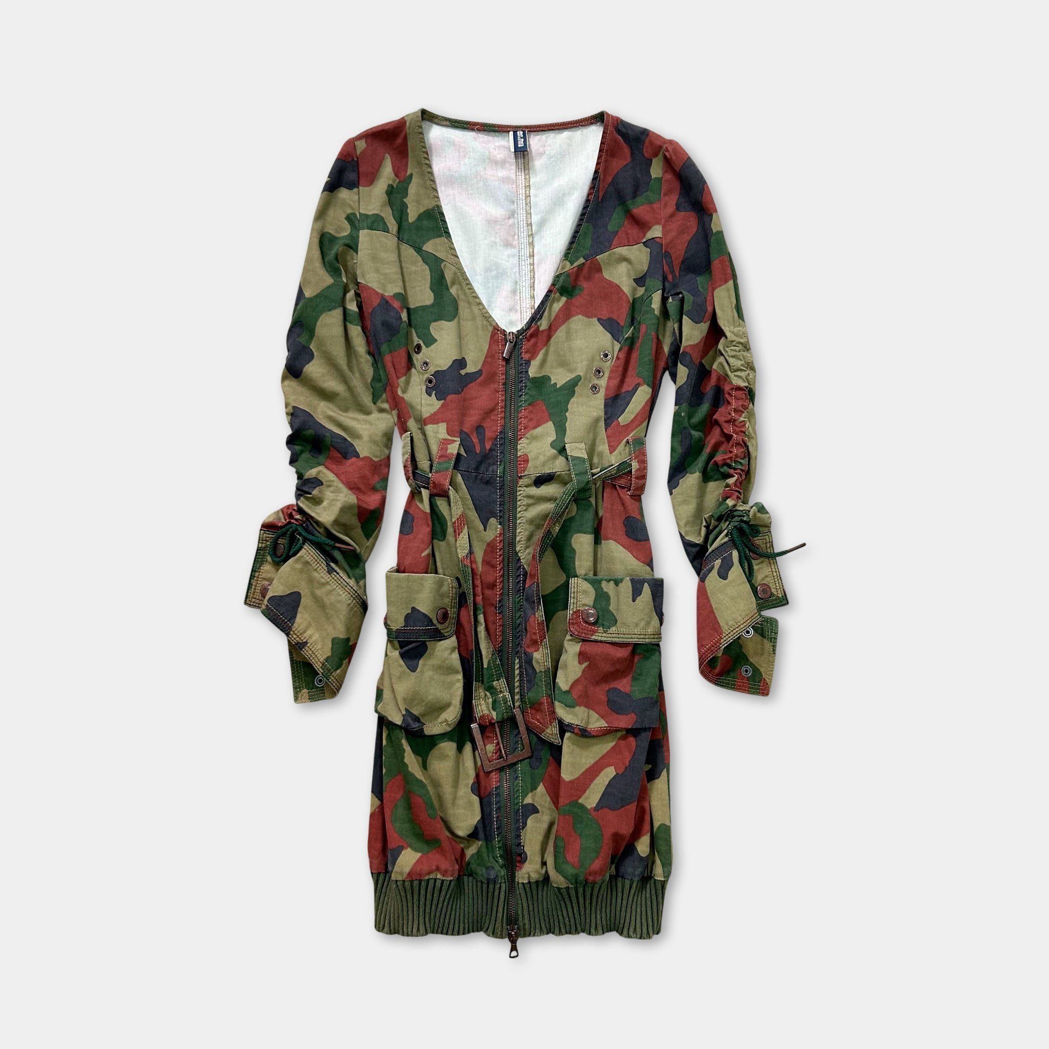 Jean Paul Gaultier Jean Paul Gaultier Camouflage Cargo Vest Dress S/M 2000s Size S / US 4 / IT 40 - 1 Thumbnail