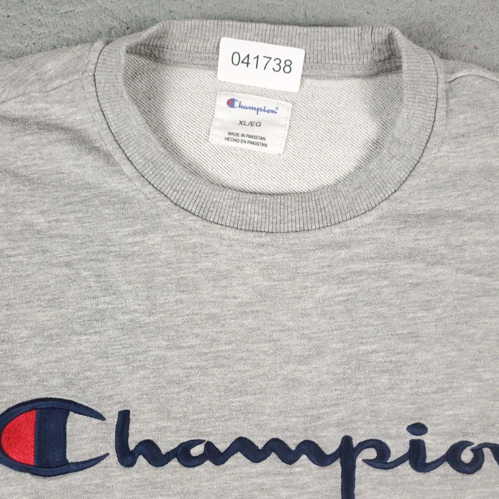 Champion Champion Blue Mens XL Pullover Sweater Crew Neck Long Sleeve Cotton Blend Size US XL / EU 56 / 4 - 2 Thumbnail