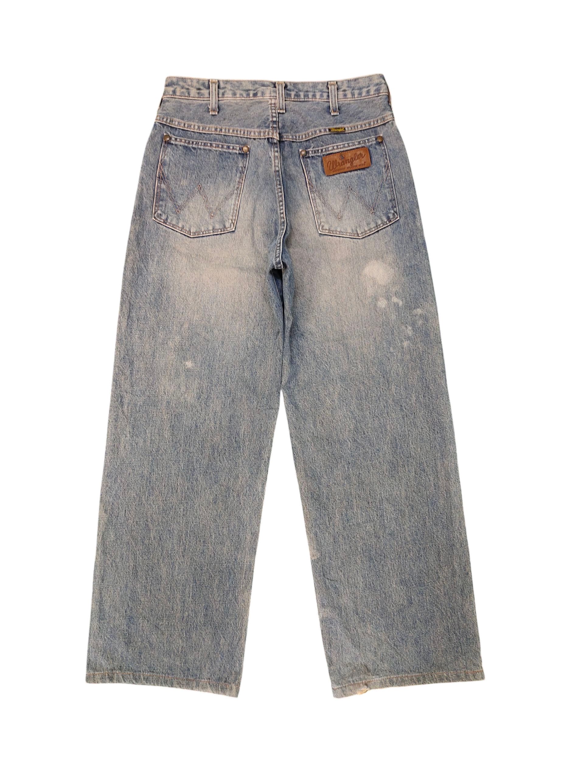 Kapital Vintage 90s Wrangler Selvedge Distress Wide Leg Denim Jeans Size US 30 / EU 46 - 6 Thumbnail