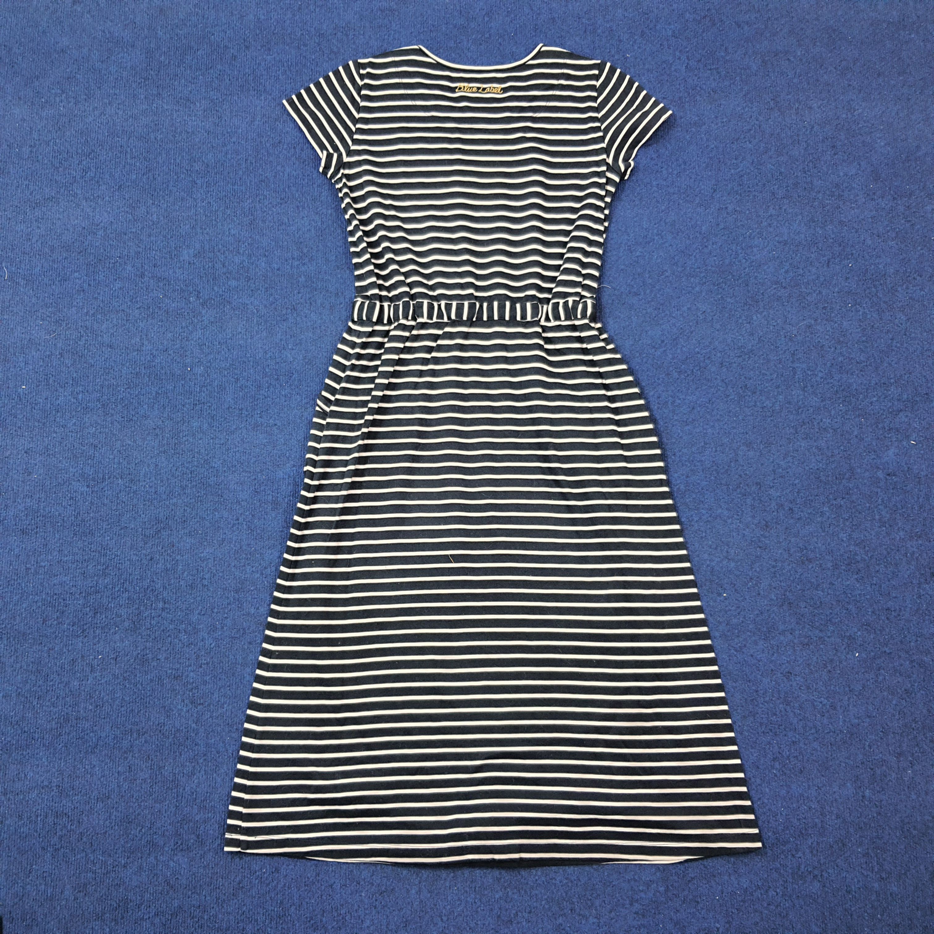 Burberry × Vintage Vintage Burberry Blue Label Striped Maxi Designer Dresses Size S / US 4 / IT 40 - 3 Thumbnail