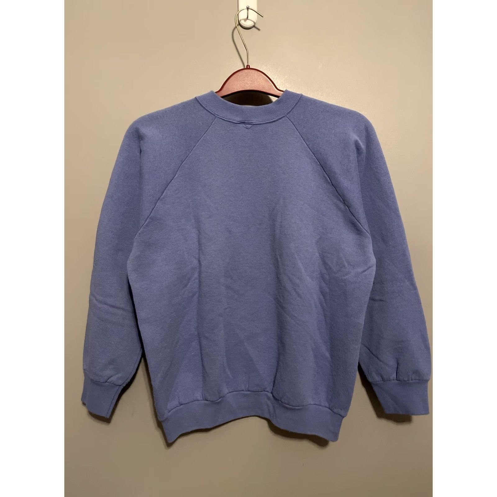 Fruit Of The Loom VINTAGE 80s Flower Sweatshirt Women’s M Blue Logo Graphic Print Pullover Casual Wear United States 1980s 70s 90s Fruit of the Loom Size M / US 6-8 / IT 42-44 - 5 Thumbnail