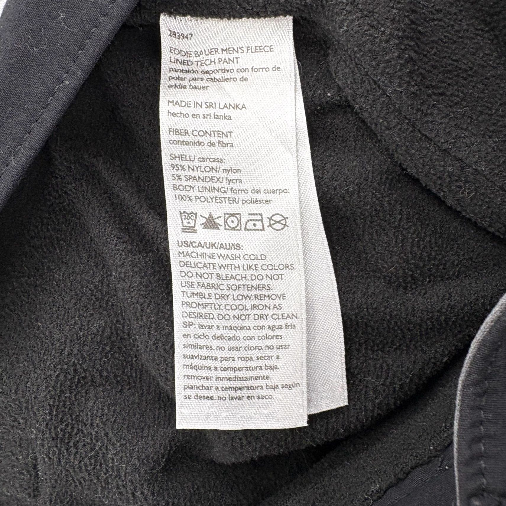 Eddie Bauer Eddie Bauer Pants Mens 38x30 Black Fleece Lined Tech Outdoor Insulated Pockets Zip Cargo Straight Leg Mens Size US 38 / EU 54 - 5 Thumbnail