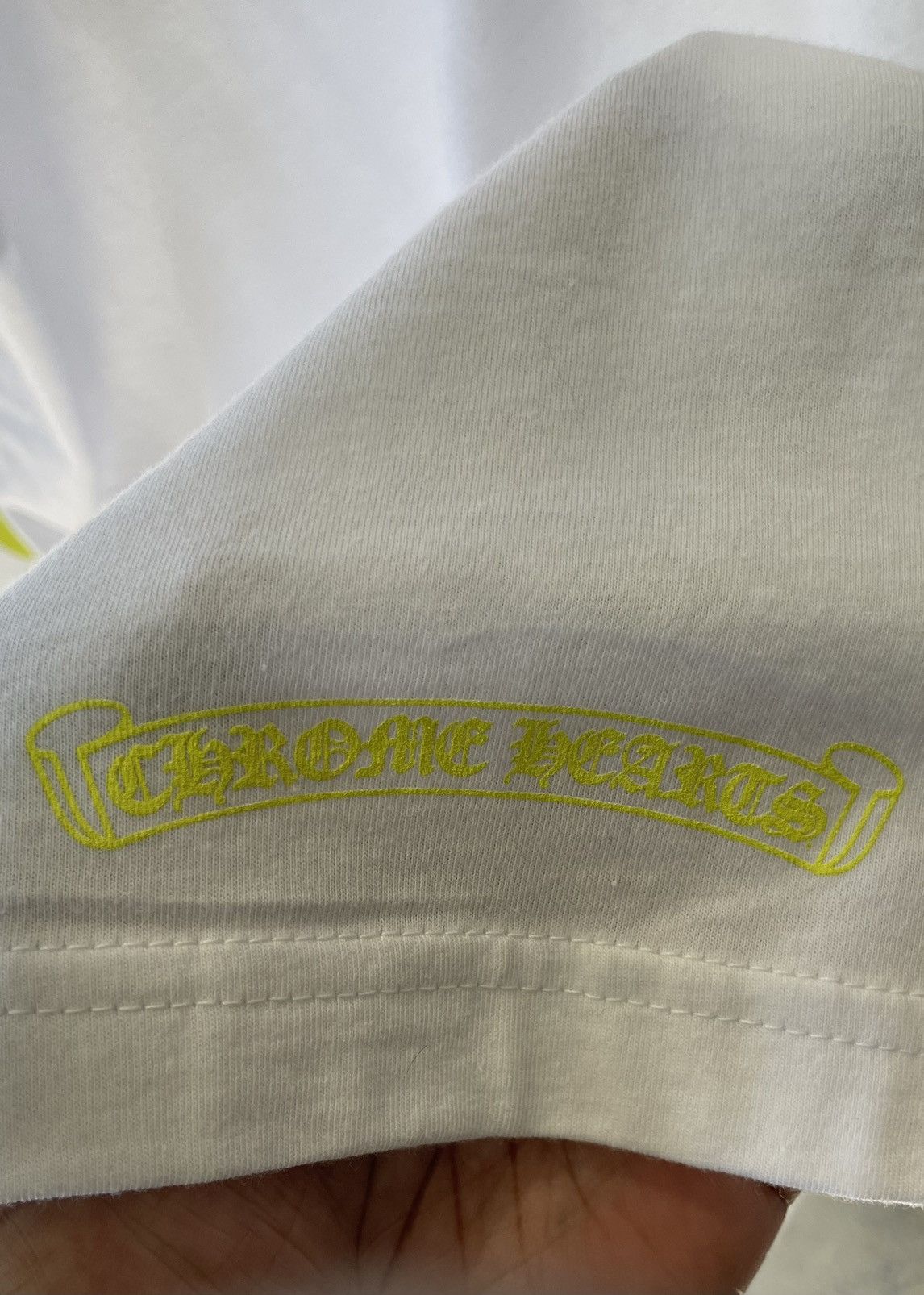 Chrome Hearts Chrome Hearts Neck Logo Cross Longsleeve White/Neon Size US L / EU 52-54 / 3 - 4 Thumbnail