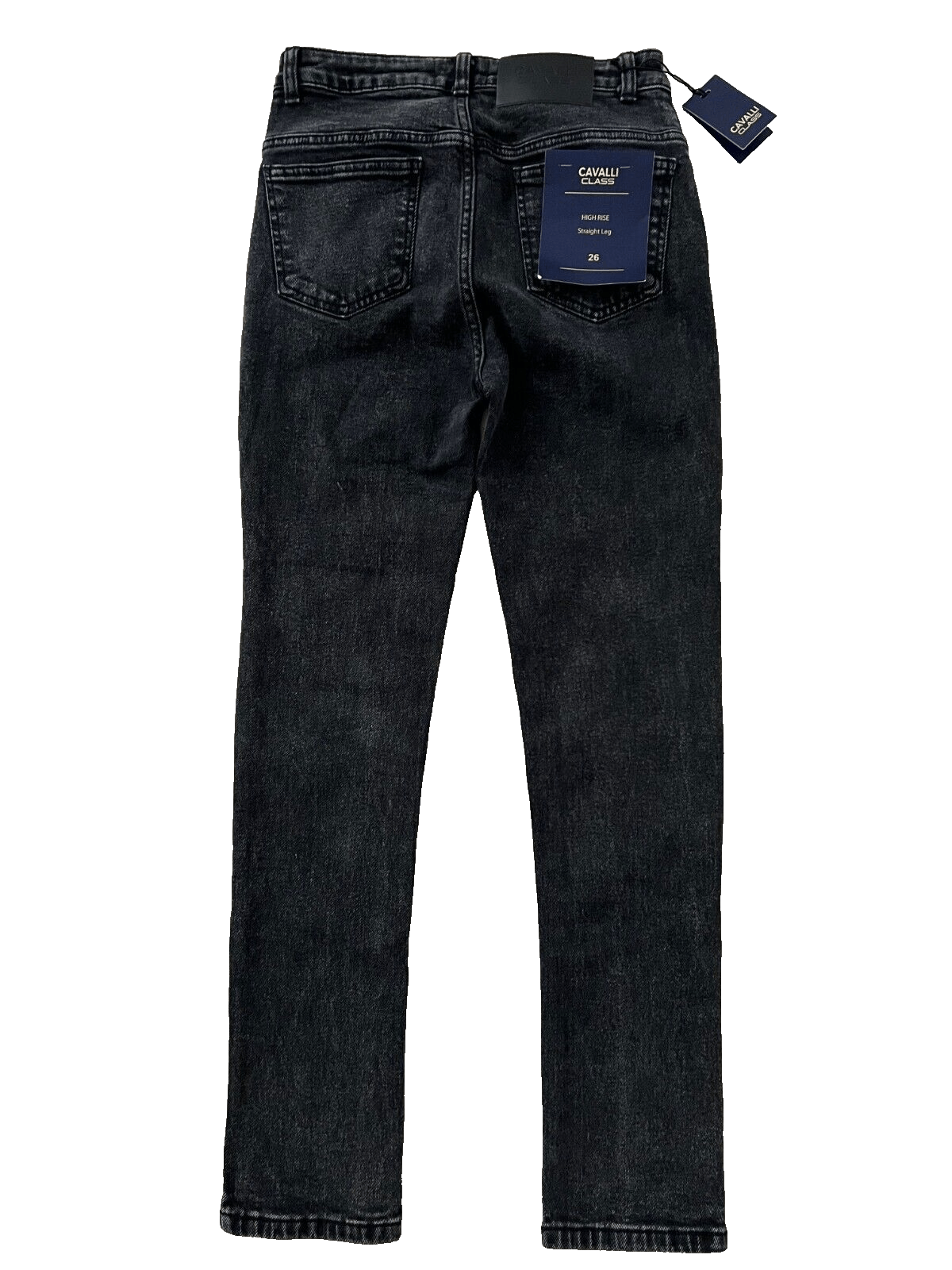 Cavalli Class Cavalli Class High Rise Straight Leg Jeans Black ( 26 ) Size 26" / US 2 / IT 38 - 4 Thumbnail