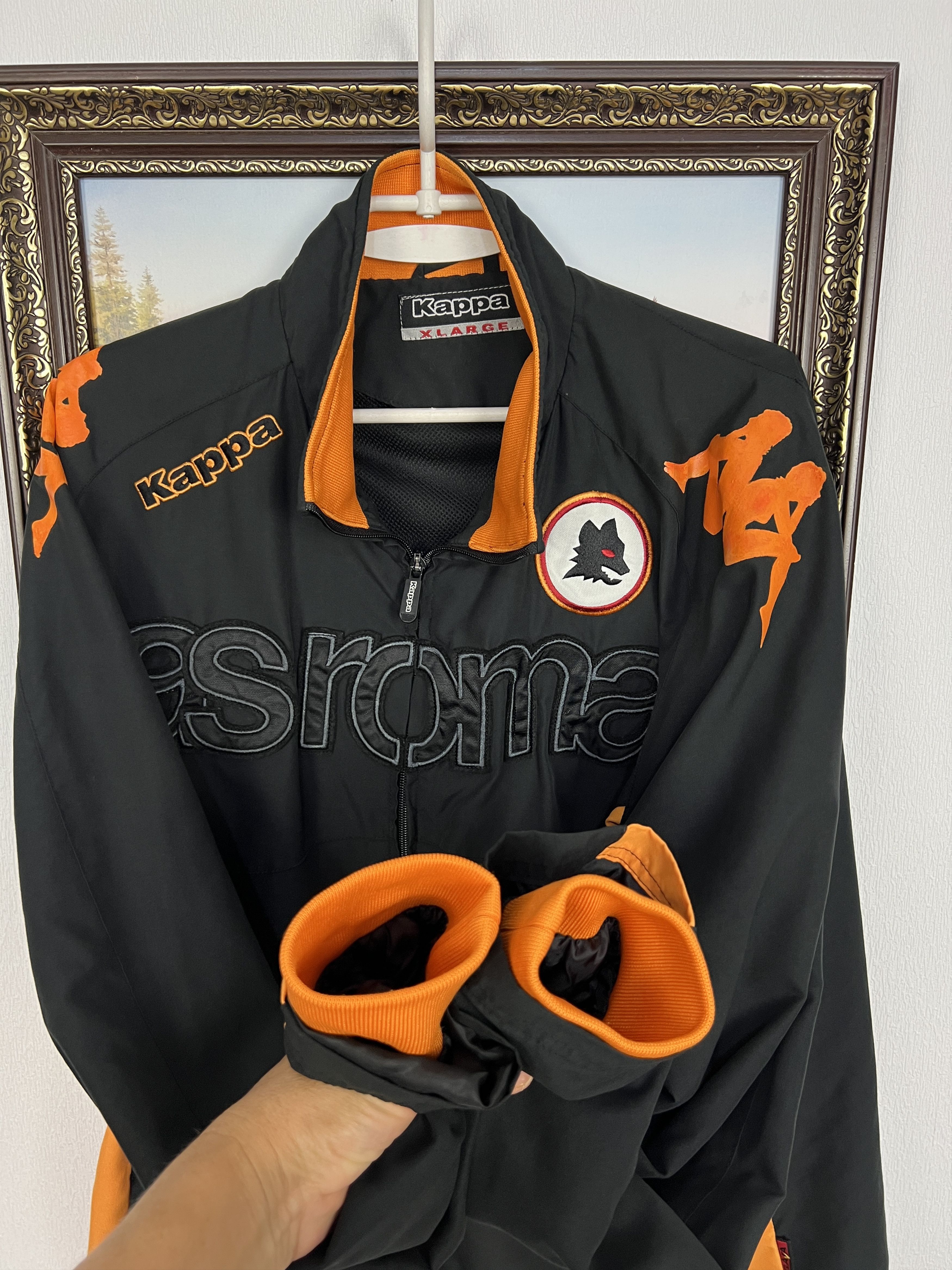 Kappa Vintage Kappa AC Roma Football Jacket Soccer Track Top Mens Size US XL / EU 56 / 4 - 10 Thumbnail