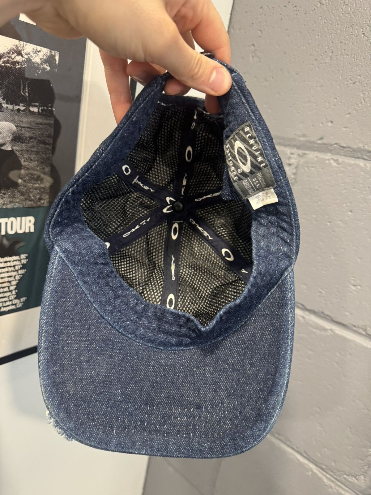 Oakley Vintage OAKLEY SOFTWARE 00s Denim Hat DEADATOCK Size ONE SIZE - 6 Thumbnail