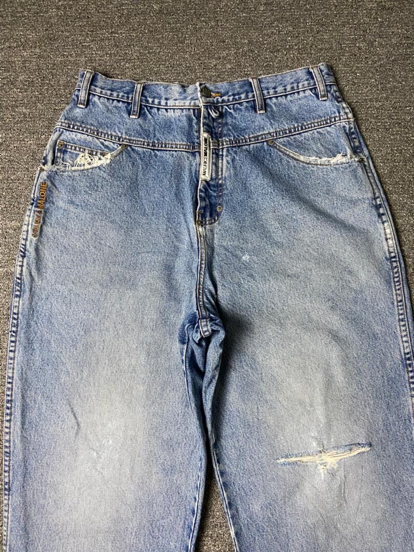 Japanese Brand 🔥 MMD MAURICE MALONE Baggy Ripped Jeans 🔥 (136) Size US 32 / EU 48 - 11 Thumbnail