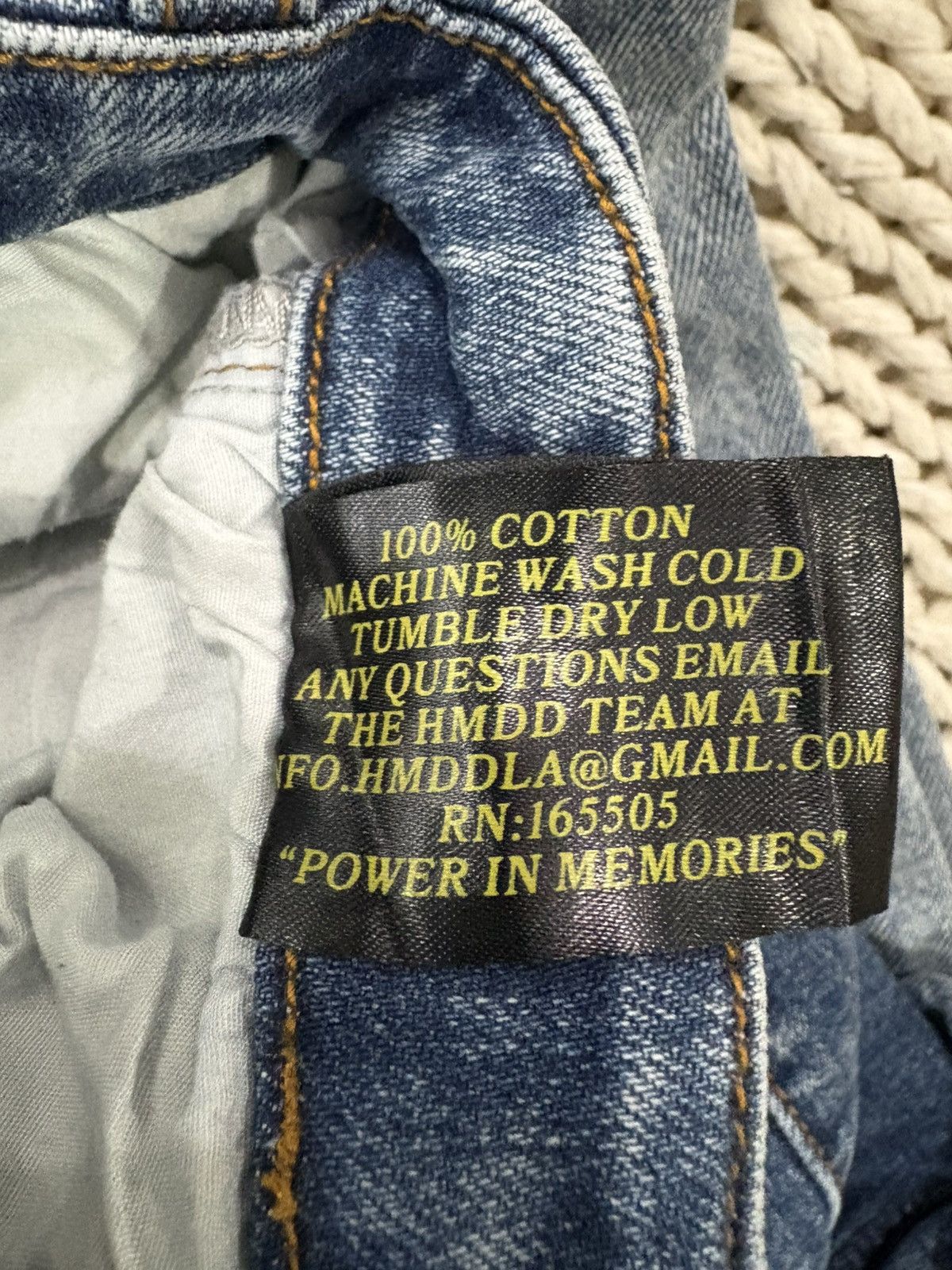HMDD HAPPY MEMORIES DON'T DIE HMDD 'Blue Denim' BAGGY JEANS Size US 36 / EU 52 - 6 Thumbnail