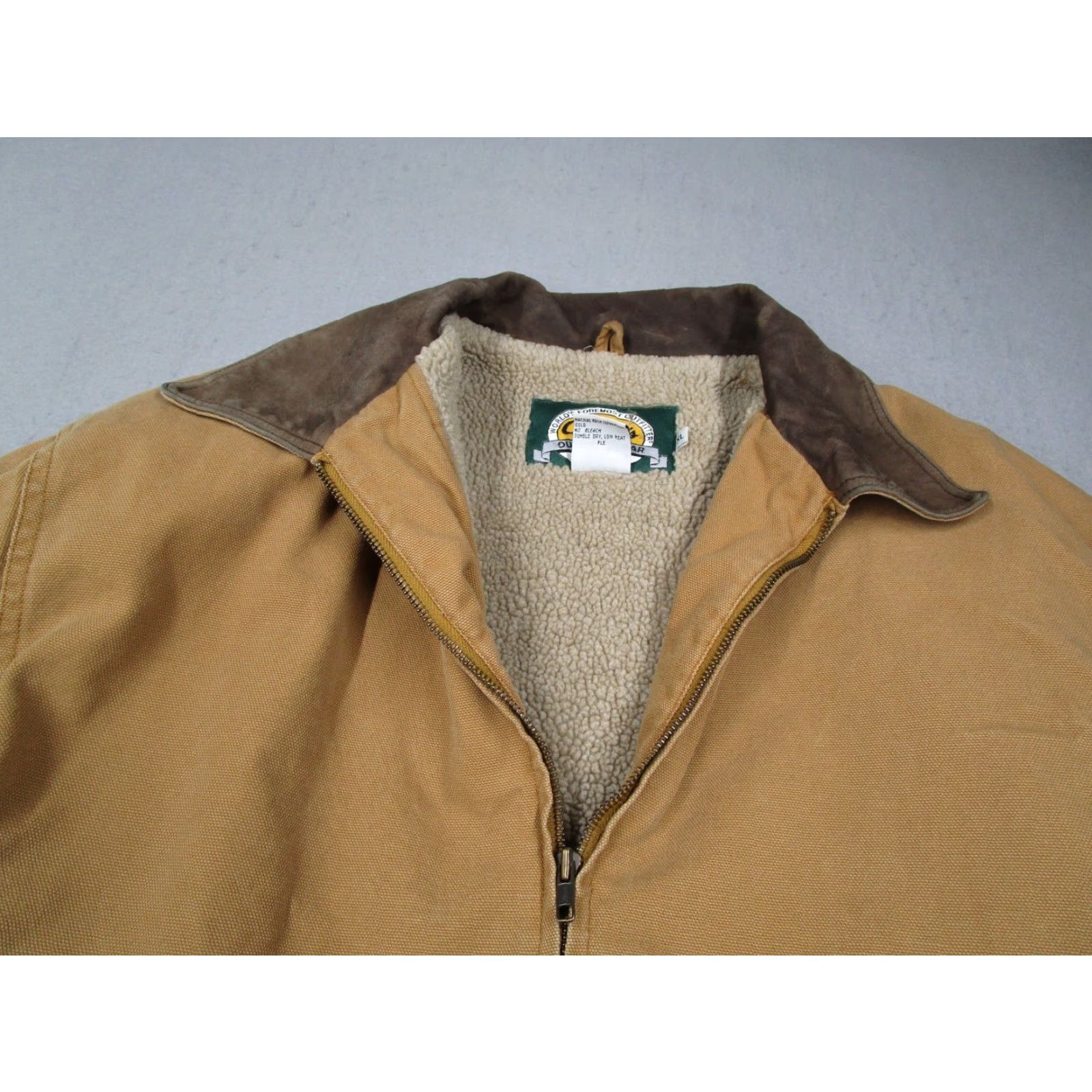 Orvis VINTAGE Orvis Jacket Mens XL Brown Canvas Full Zip Sherpa Lined Chore Work Y2K Size US XL / EU 56 / 4 - 2 Thumbnail