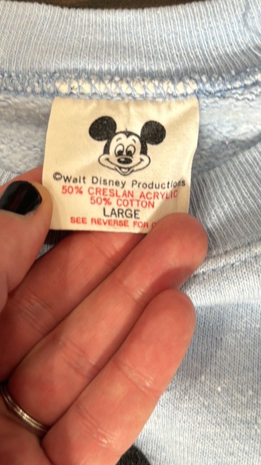 Disney Authentic 1970's Vintage Mickey Mouse sweatshirt Size L / US 10 / IT 46 - 2 Thumbnail