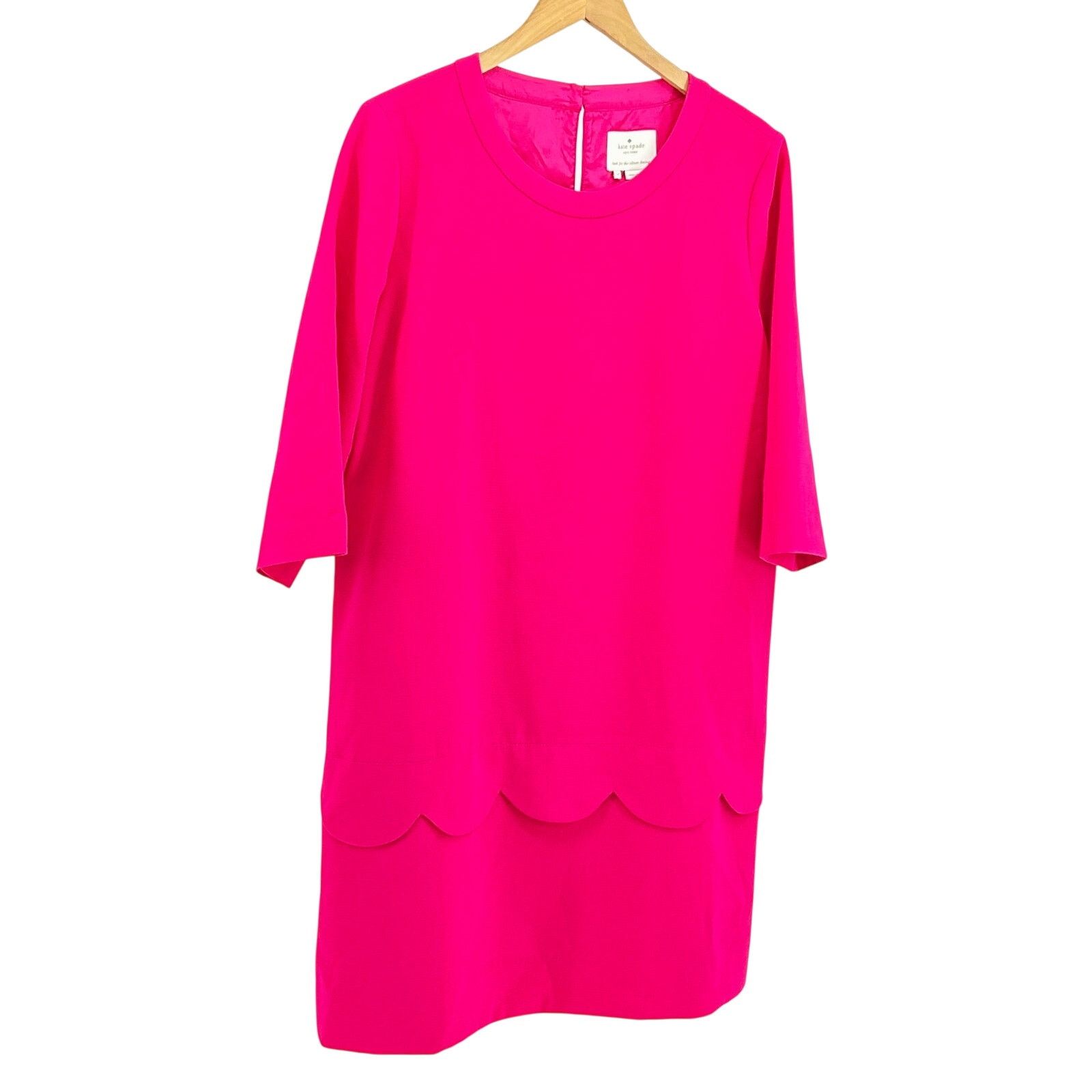 Kate Spade Kate Spade Hot Pink Scalloped Tiered Shift Dress Size XL / US 12-14 / IT 48-50 - 1 Thumbnail