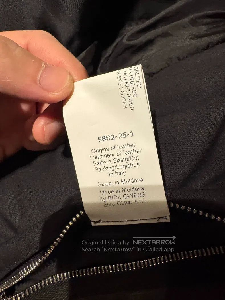 Rick Owens RICK OWENS Leather jacket Size US M / EU 48-50 / 2 - 8 Thumbnail