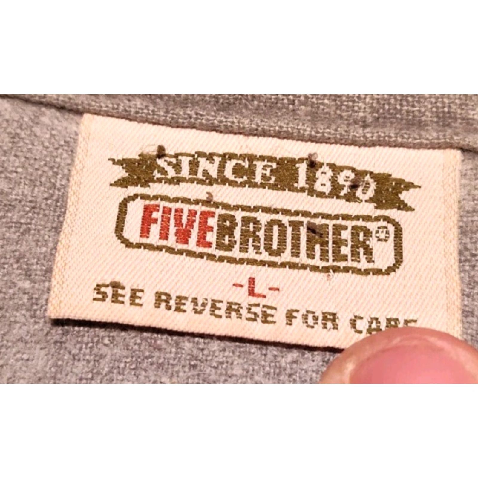 Vintage VINTAGE Five Brother Men's Gray Cotton Flannel Button-Up Shirt Adult Large XL Fall Winter Retro USA Size US L / EU 52-54 / 3 - 7 Thumbnail