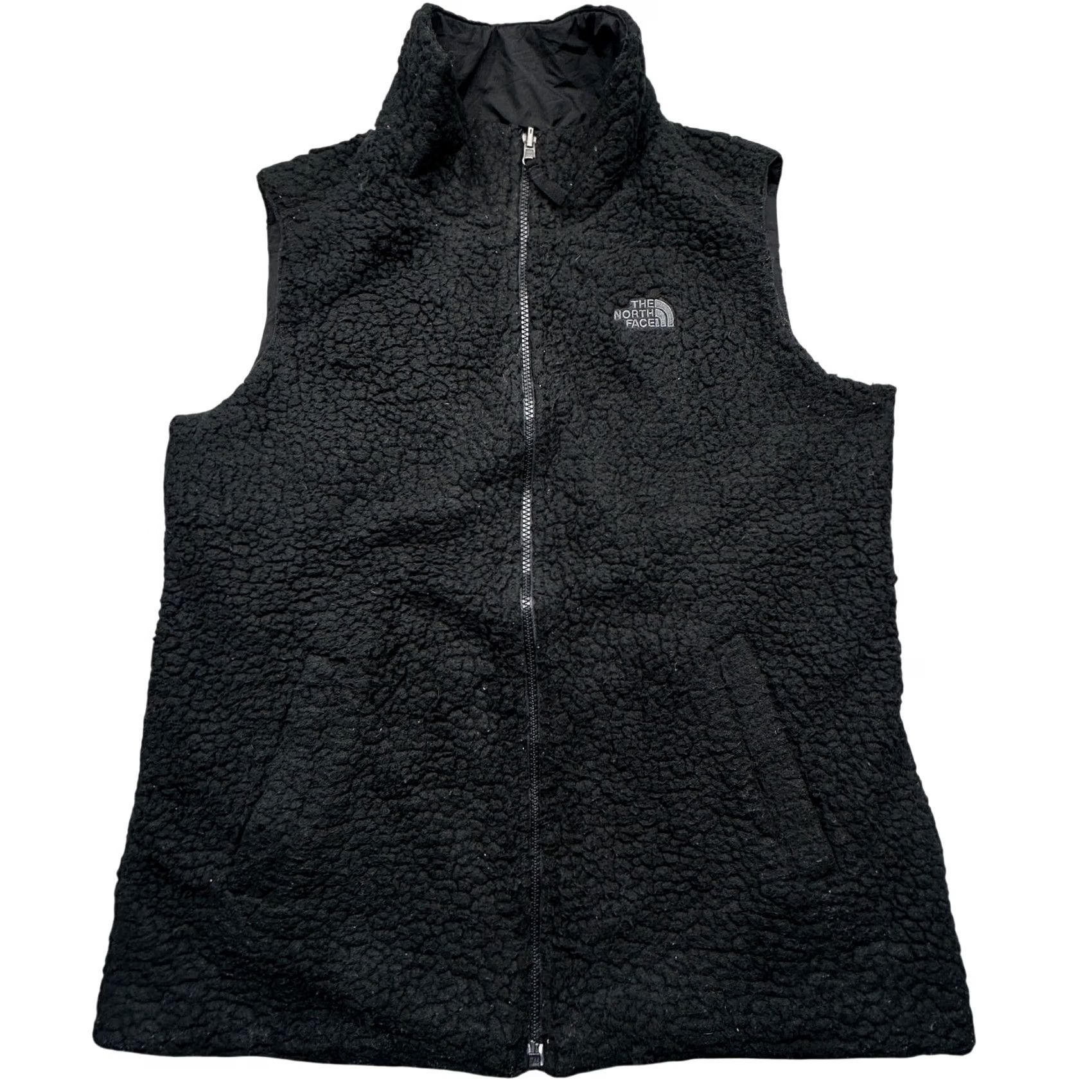 The North Face VINTAGE The North Face Merriewood Reversible Vest Women Medium Full Zip Black Fleece Size M / US 6-8 / IT 42-44 - 2 Thumbnail