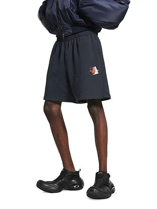 Balenciaga os11x0326 Taped Back Shorts in Faded Black Size US 34 / EU 50 - 3 Thumbnail